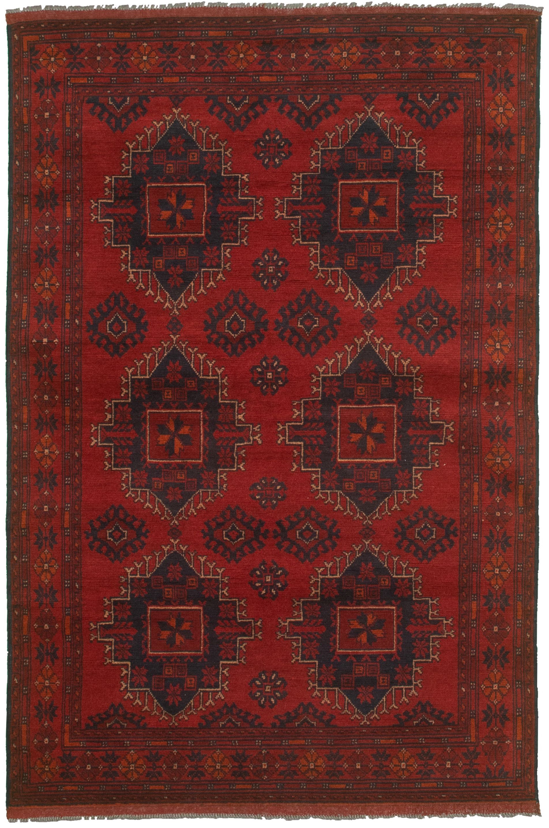 Hand-knotted Finest Khal Mohammadi Red  Rug 4'3" x 6'6" Size: 4'3" x 6'6"  