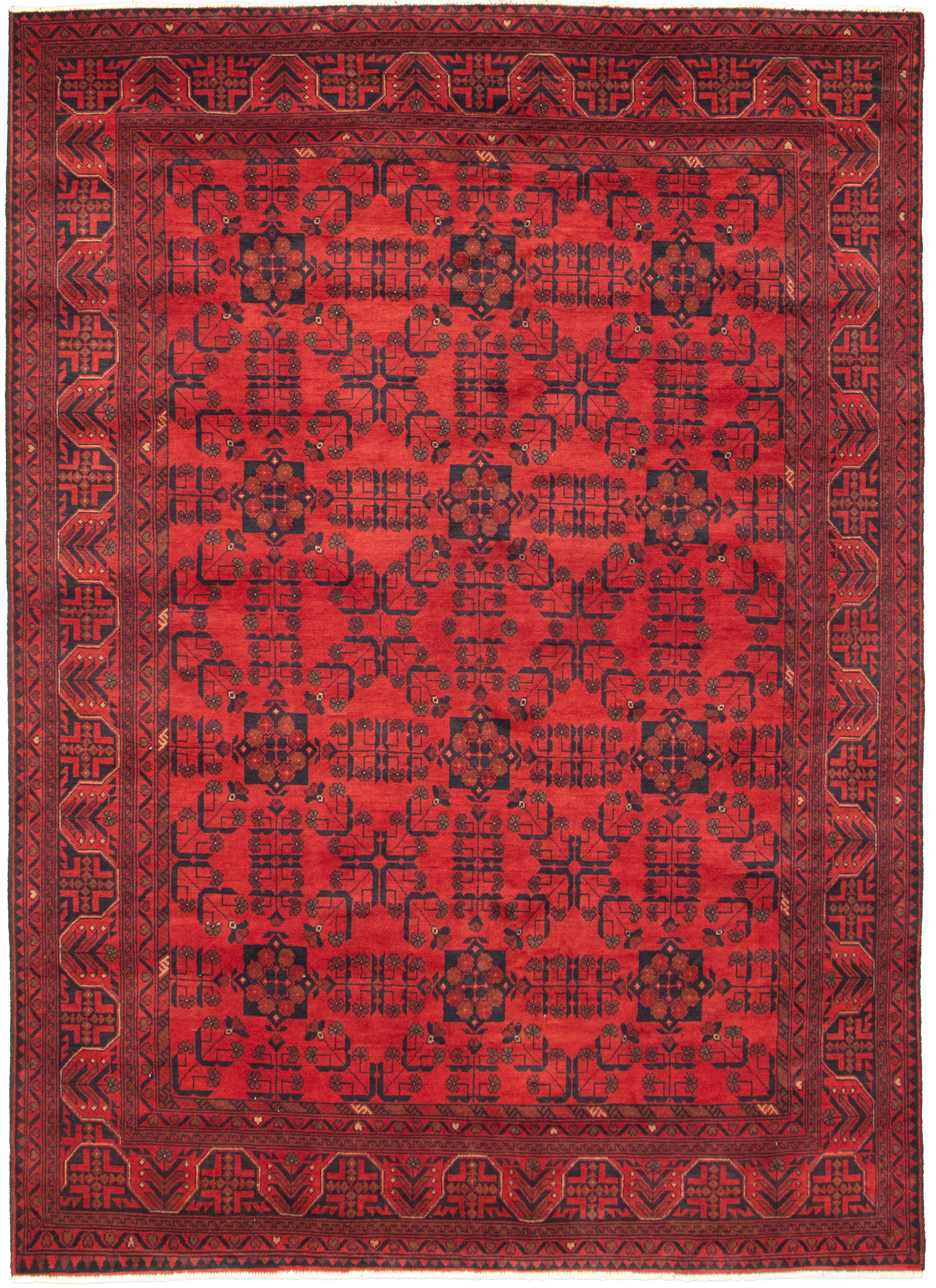 Hand-knotted Finest Khal Mohammadi Red  Rug 6'8" x 9'4" Size: 6'8" x 9'4"  