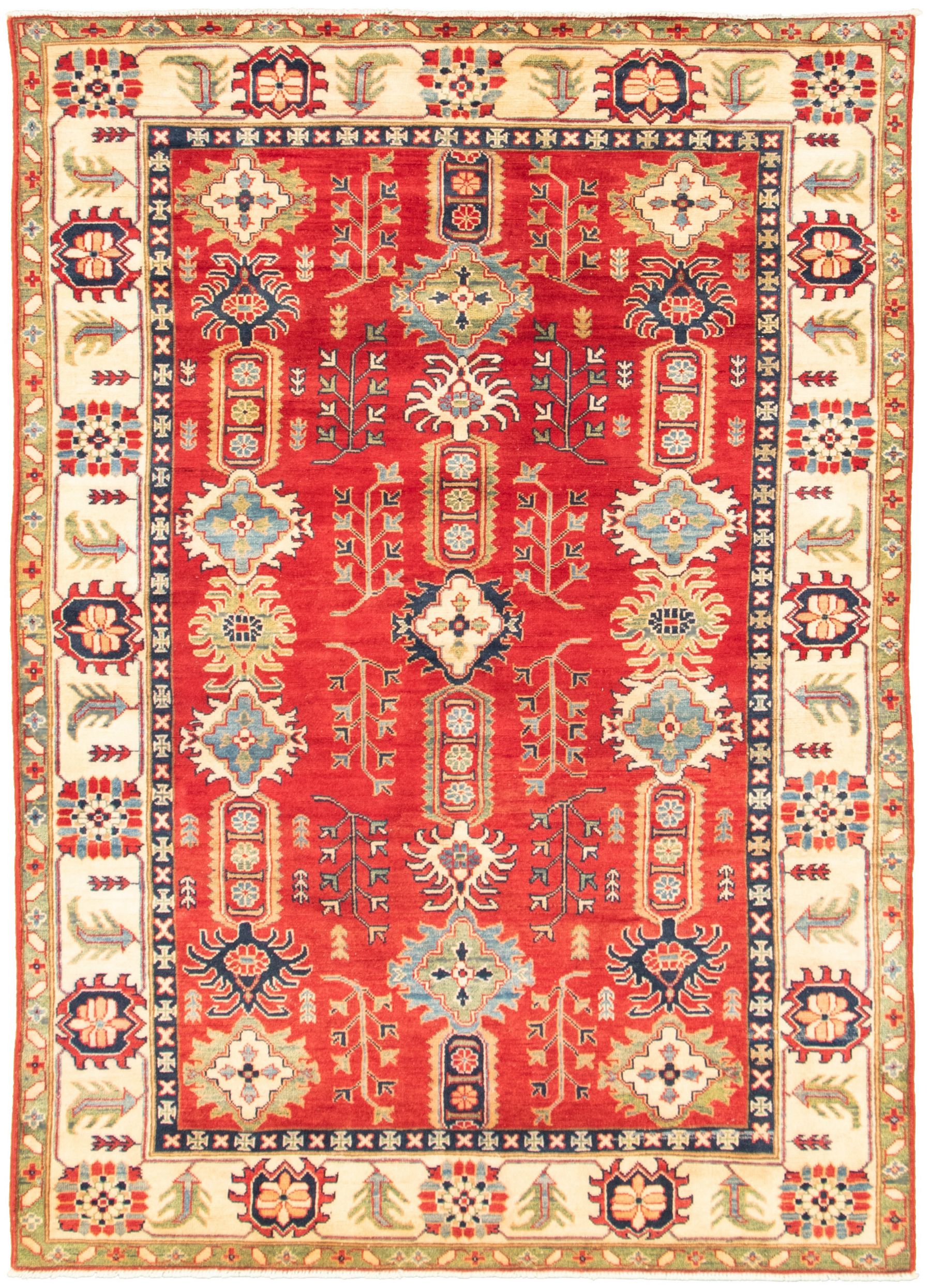 Hand-knotted Finest Gazni Red  Rug 5'7" x 8'0"  Size: 5'7" x 8'0"  