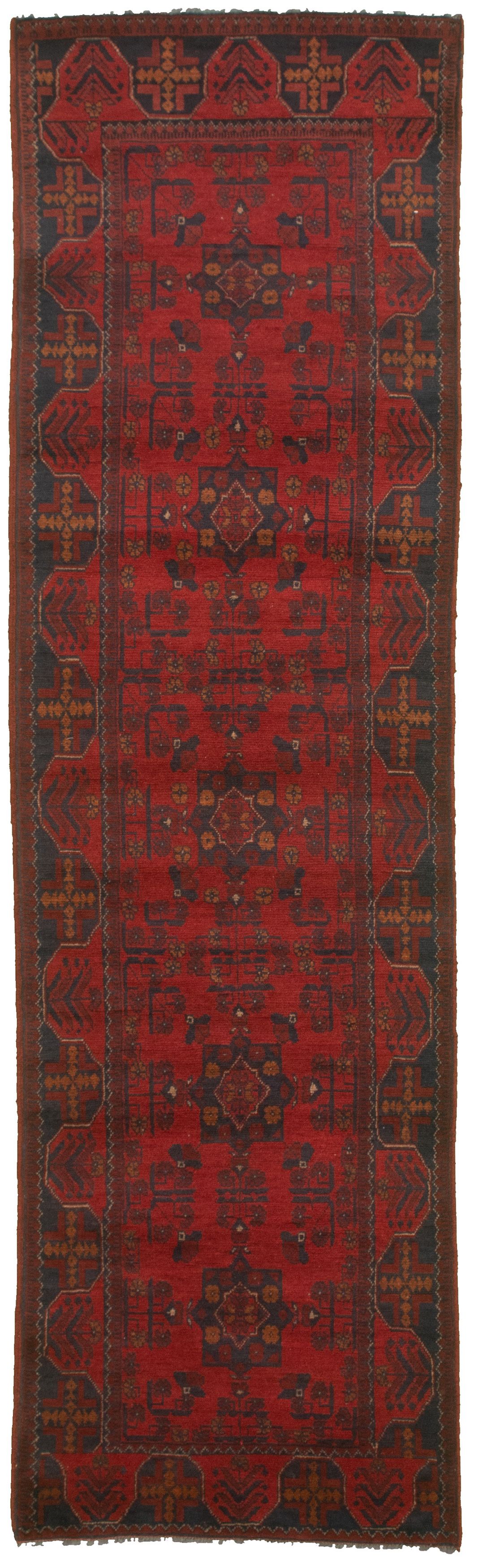 Hand-knotted Finest Khal Mohammadi Red  Rug 2'8" x 9'7" Size: 2'8" x 9'7"  