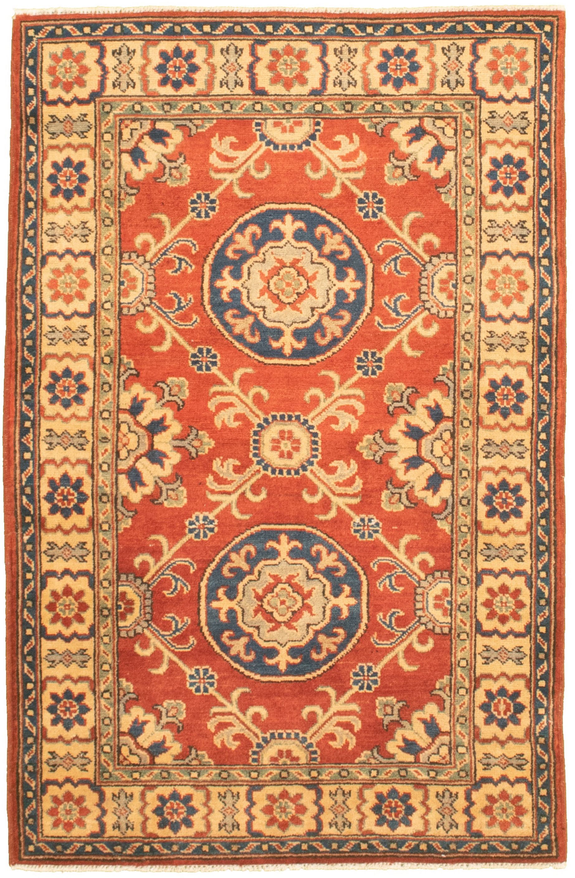 Hand-knotted Finest Gazni Red  Rug 3'2" x 4'10" Size: 3'2" x 4'10"  