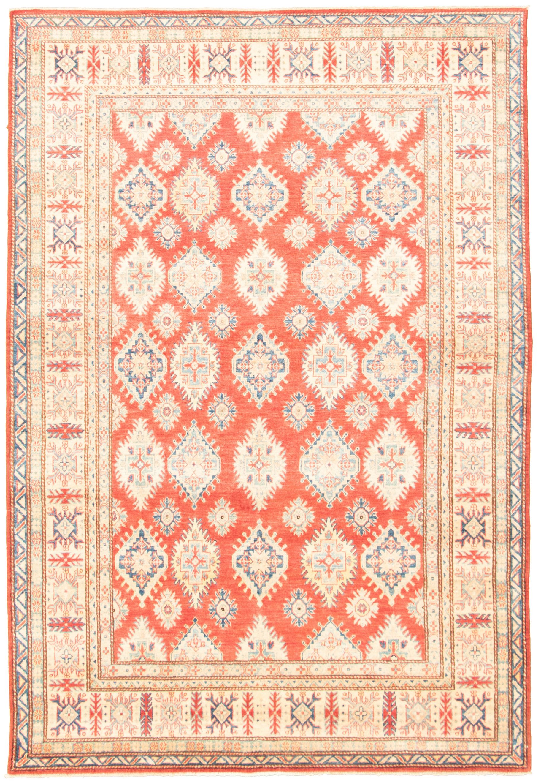 Hand-knotted Finest Gazni Red  Rug 6'7" x 9'9" Size: 6'7" x 9'9"  