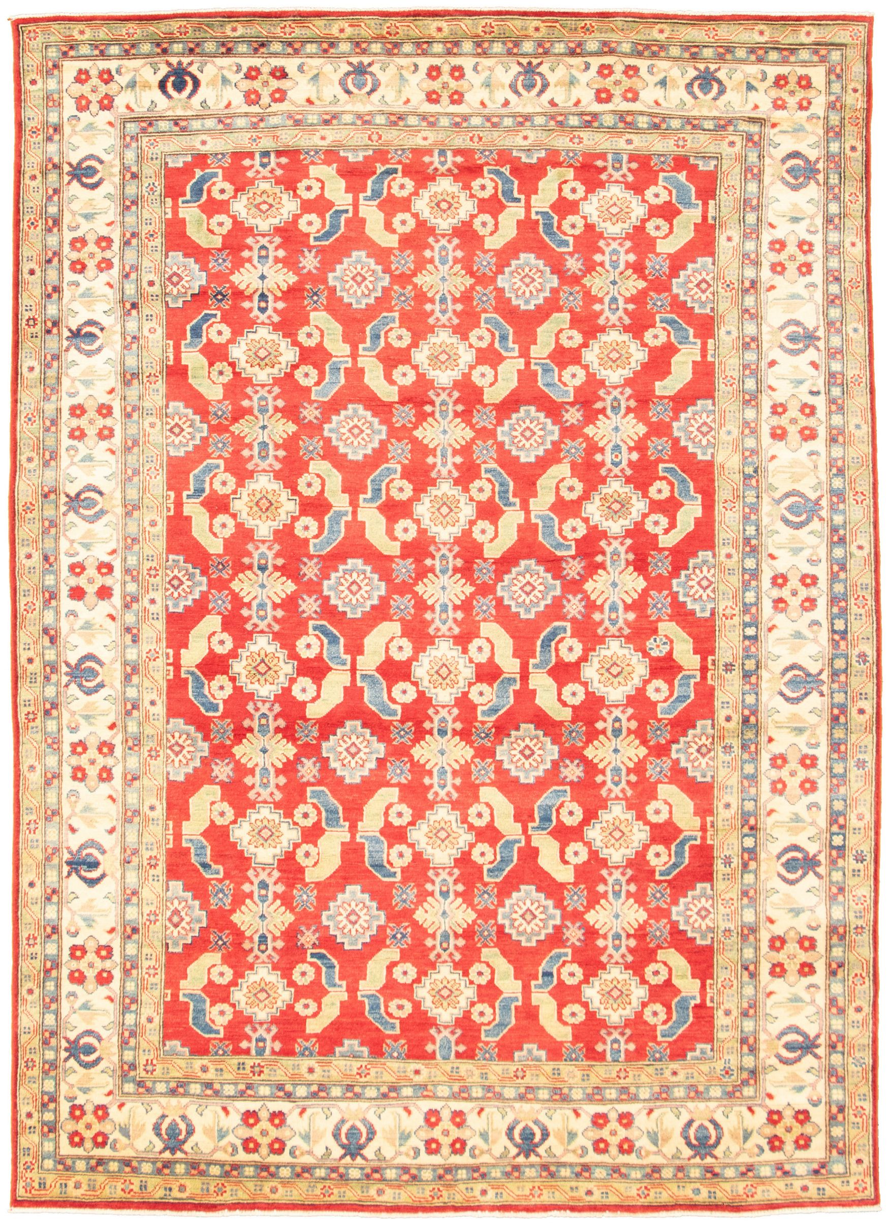 Hand-knotted Finest Gazni Red  Rug 6'7" x 9'5" Size: 6'7" x 9'5"  