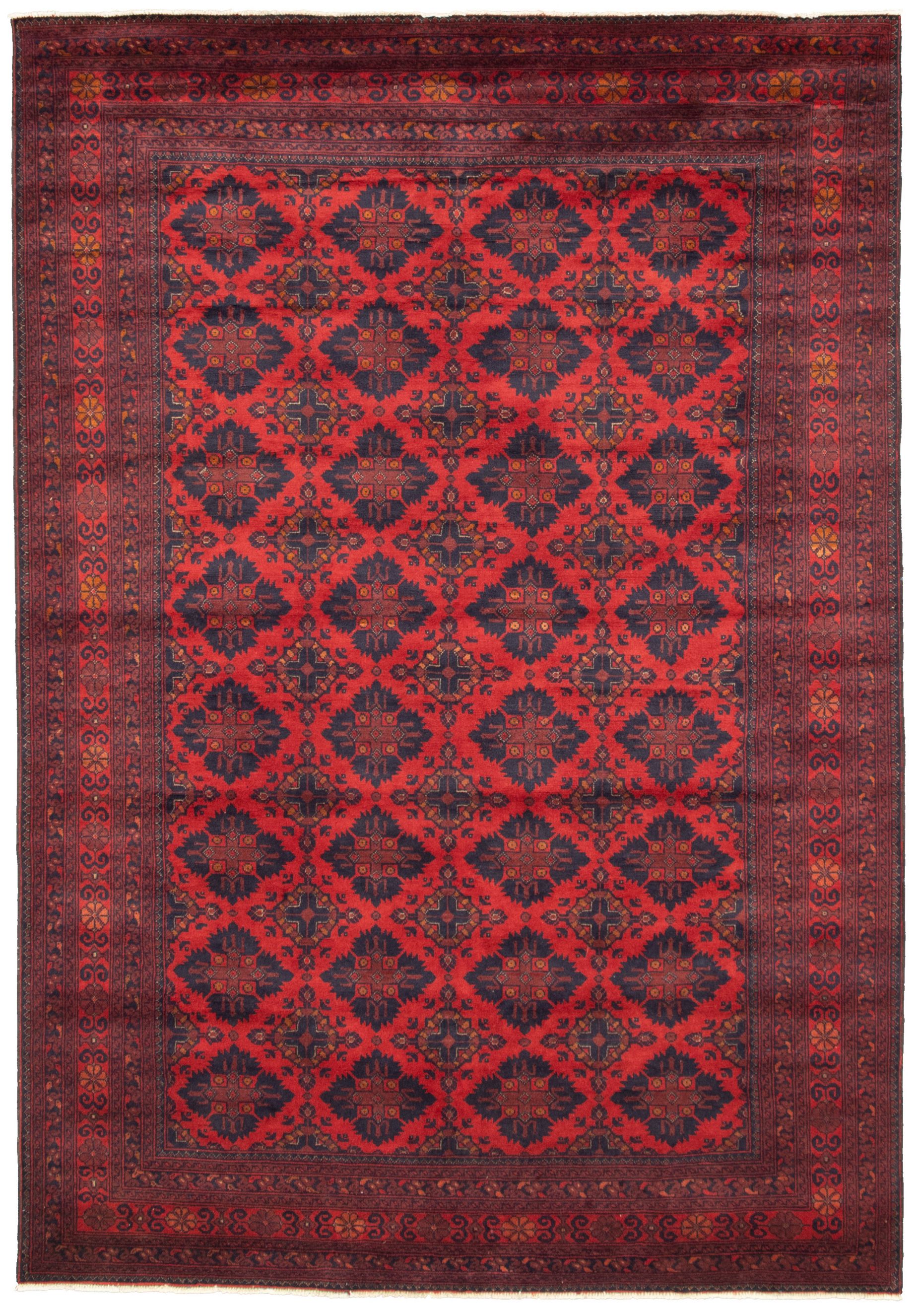 Hand-knotted Finest Khal Mohammadi Red  Rug 6'9" x 9'10" Size: 6'9" x 9'10"  