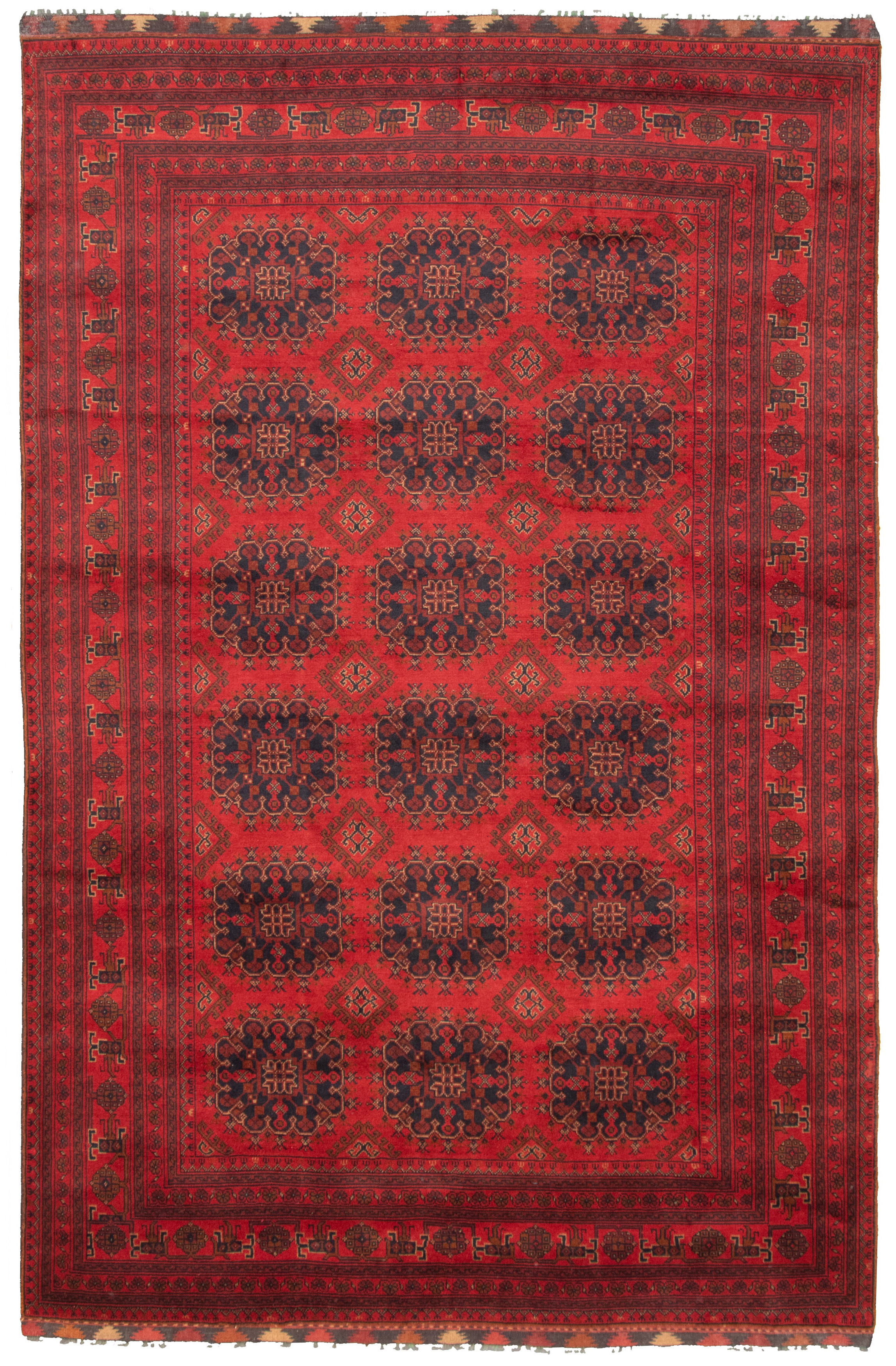 Hand-knotted Finest Khal Mohammadi Red  Rug 6'5" x 9'8" Size: 6'5" x 9'8"  
