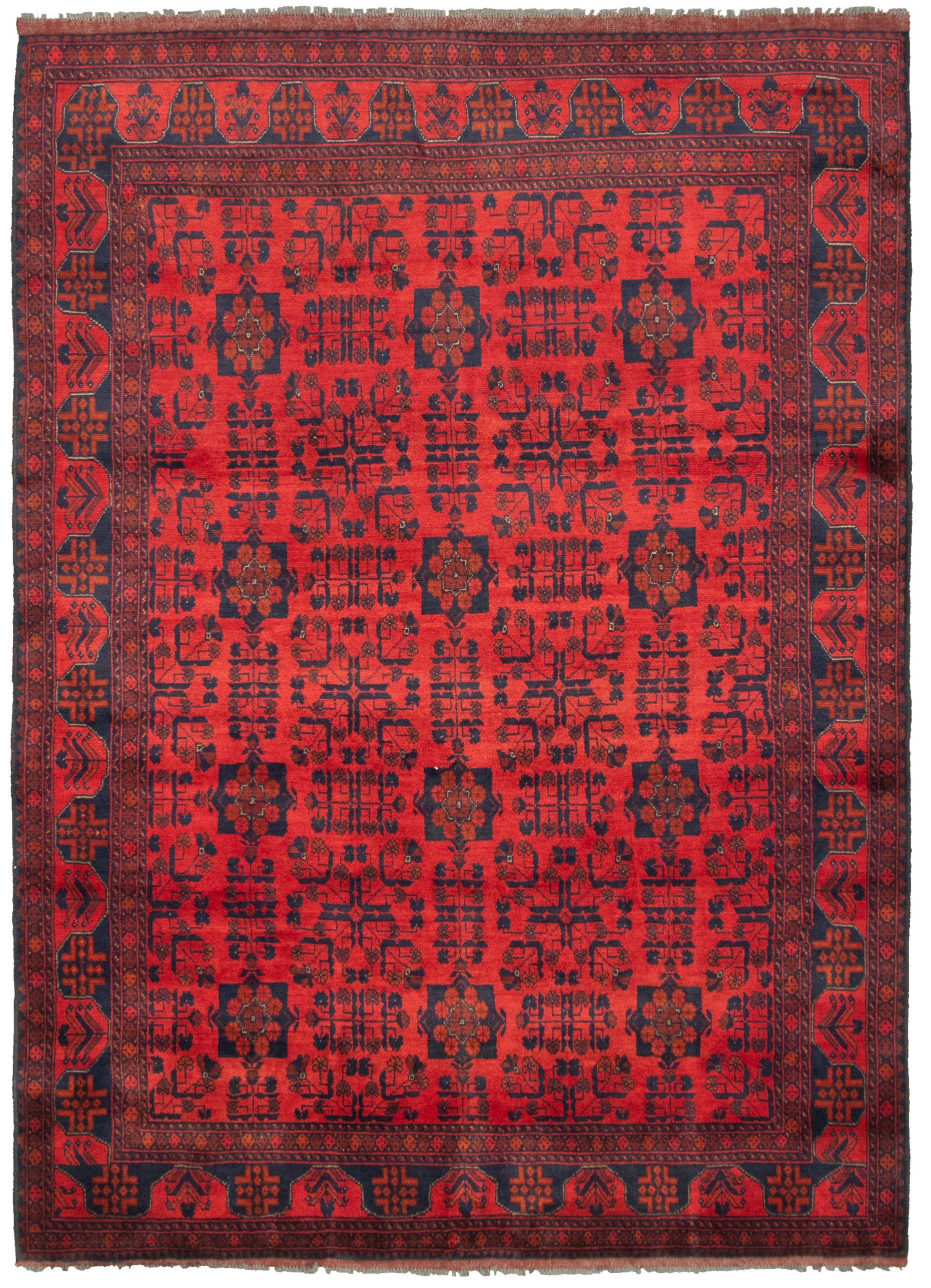 Hand-knotted Finest Khal Mohammadi Red  Rug 5'9" x 7'10" Size: 5'9" x 7'10"  