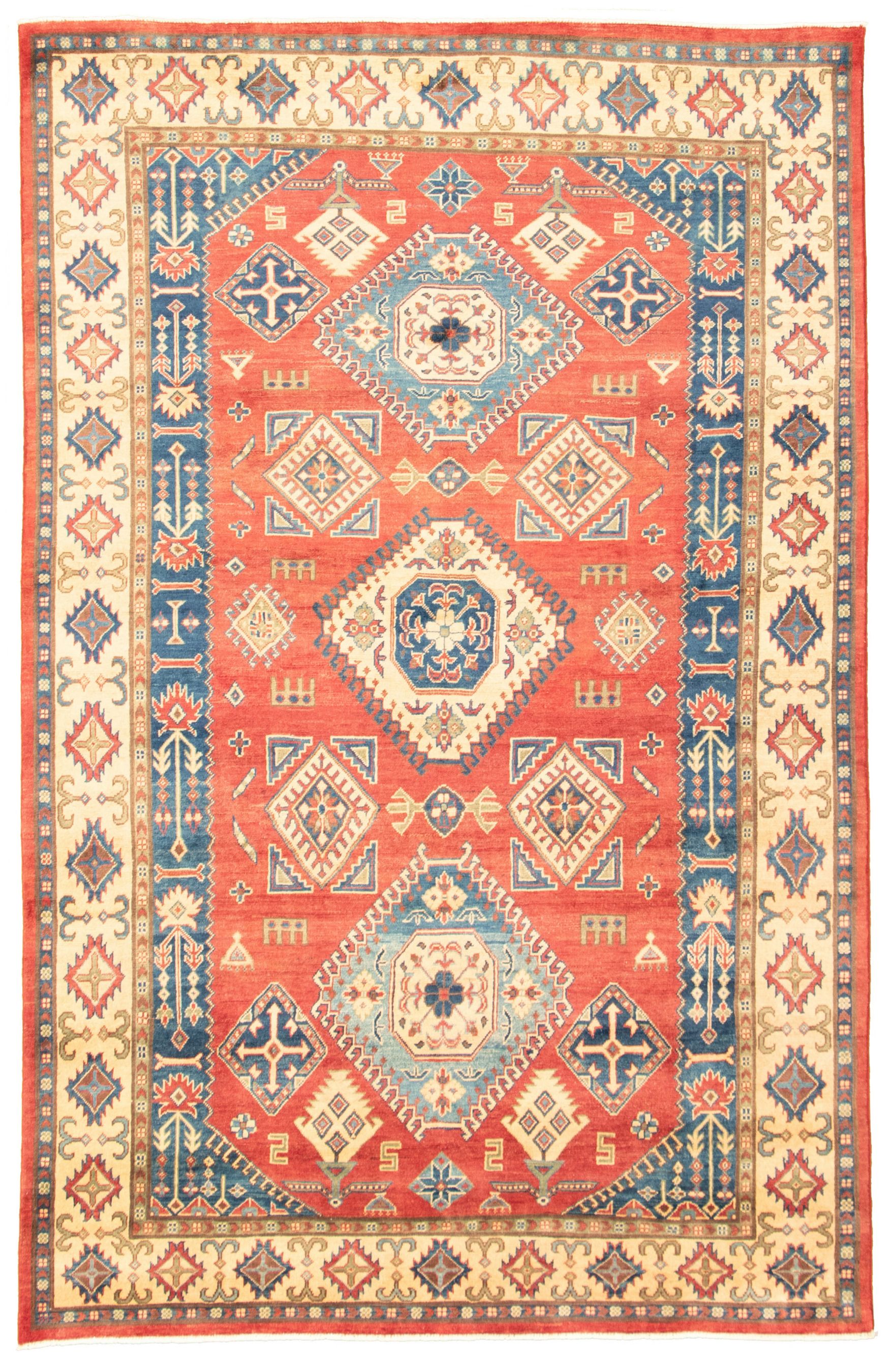 Hand-knotted Finest Gazni Red  Rug 6'3" x 9'9" Size: 6'3" x 9'9"  