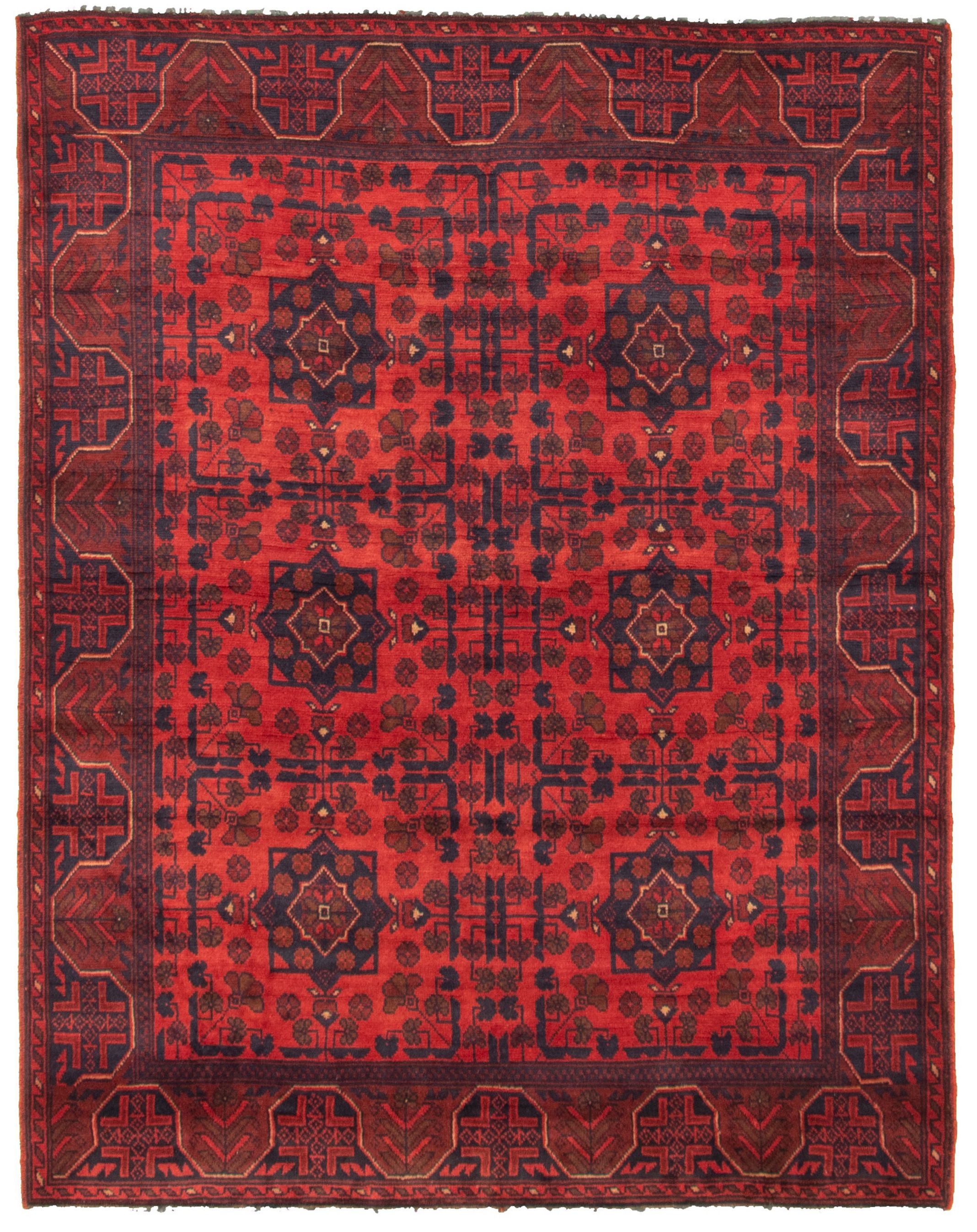 Hand-knotted Finest Khal Mohammadi Red  Rug 5'0" x 6'3" Size: 5'0" x 6'3"  