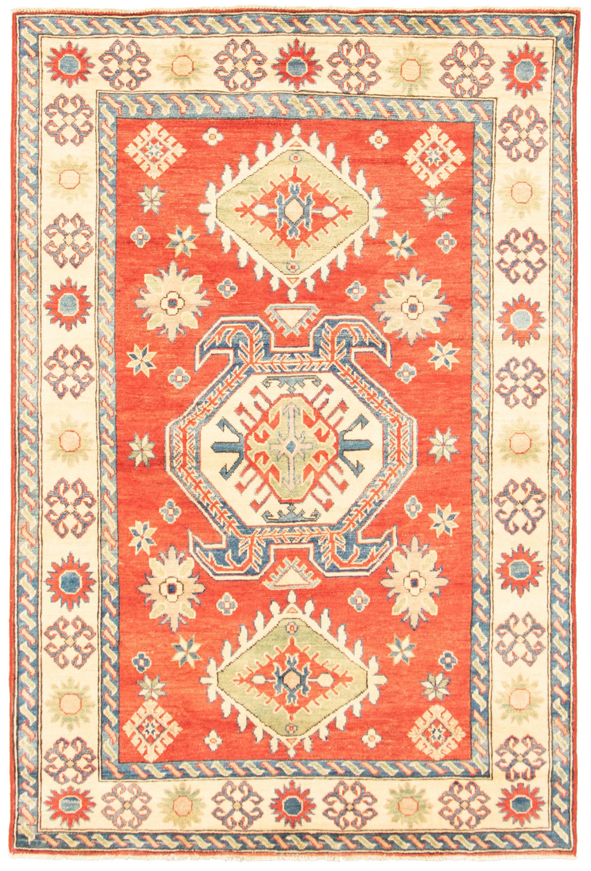 Hand-knotted Finest Gazni Red  Rug 4'11" x 7'5" Size: 4'11" x 7'5"  