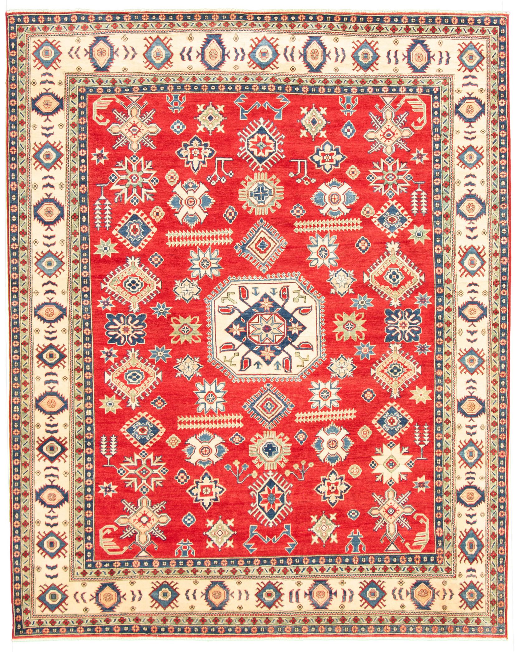 Hand-knotted Finest Gazni Red  Rug 9'0" x 11'2" Size: 9'0" x 11'2"  