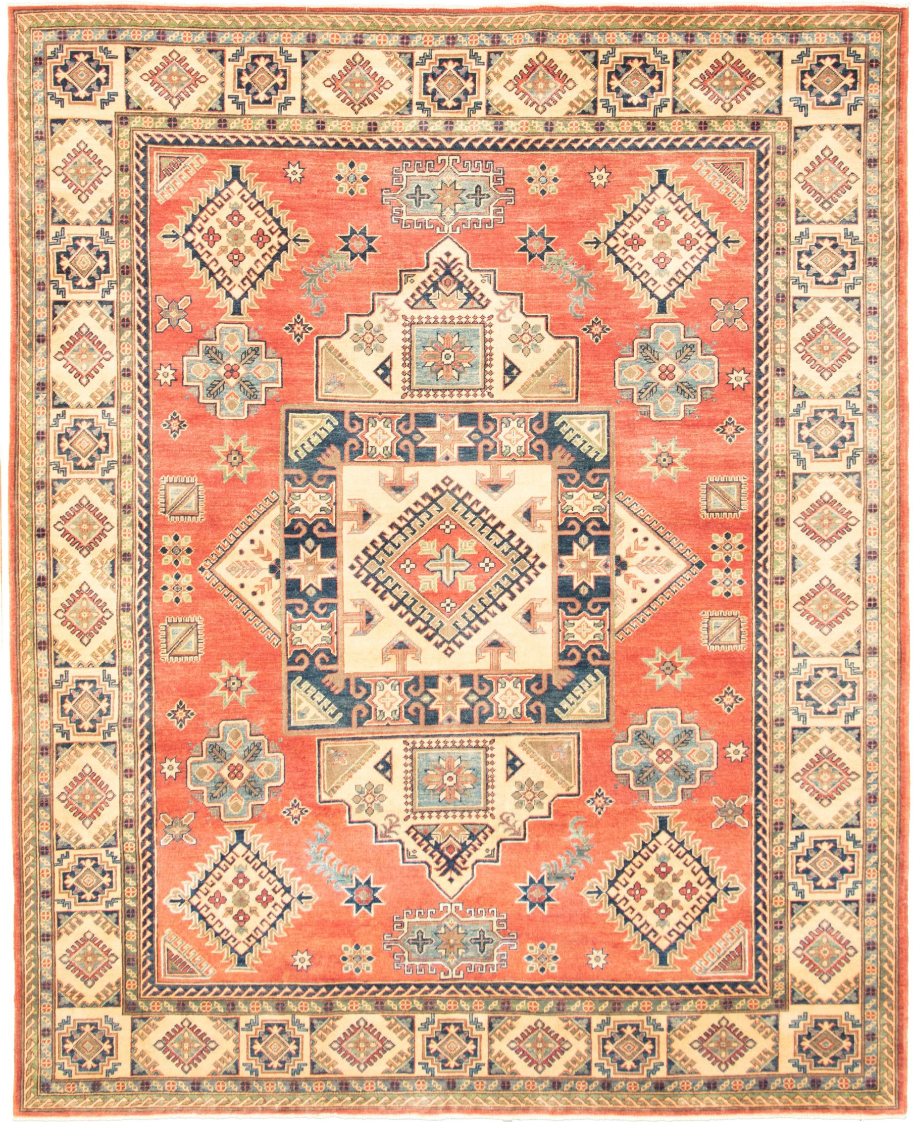 Hand-knotted Finest Gazni Red  Rug 8'2" x 9'10" Size: 8'2" x 9'10"  