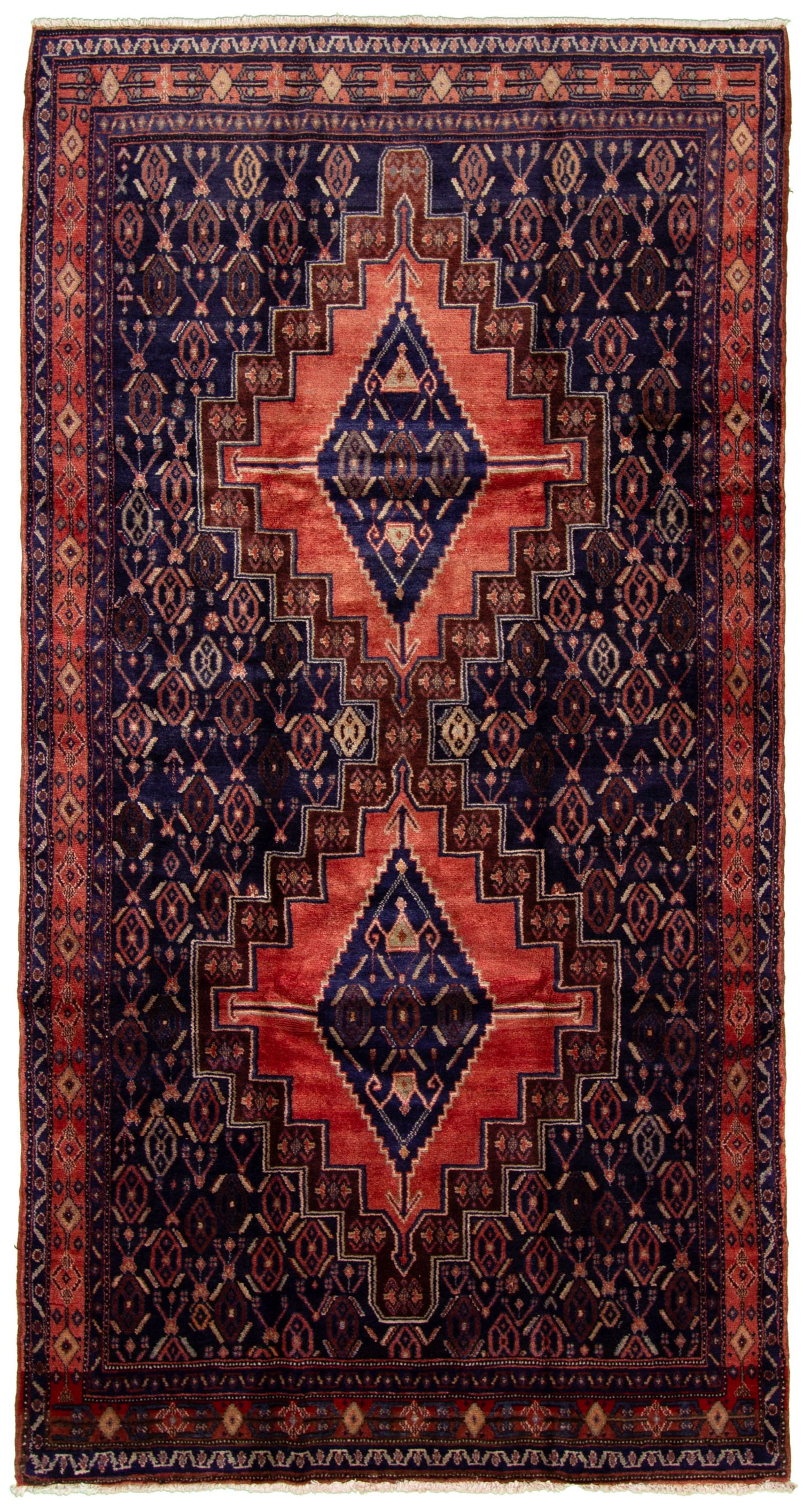 Hand-knotted Hamadan  Wool Rug 5'2" x 9'9" Size: 5'2" x 9'9"  