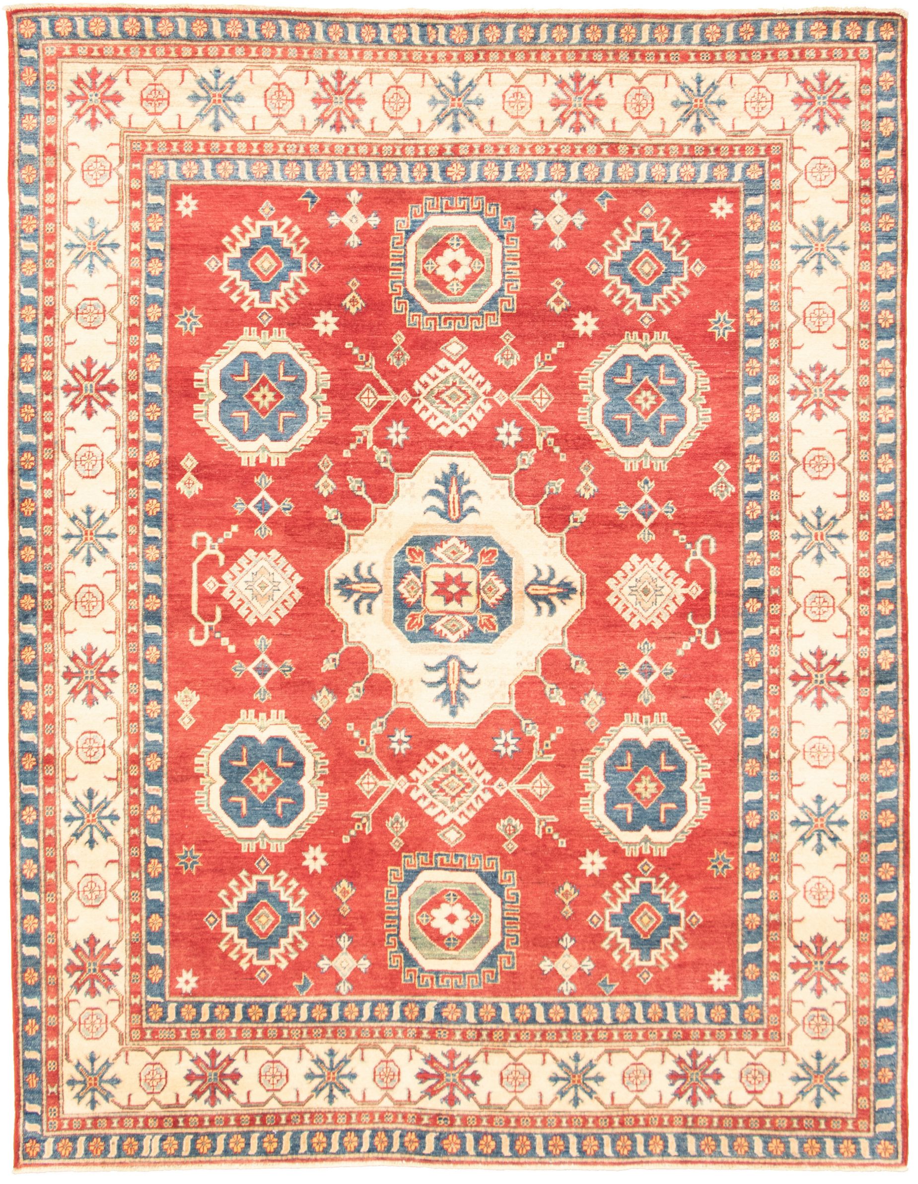 Hand-knotted Finest Gazni Red  Rug 7'5" x 9'8" Size: 7'5" x 9'8"  