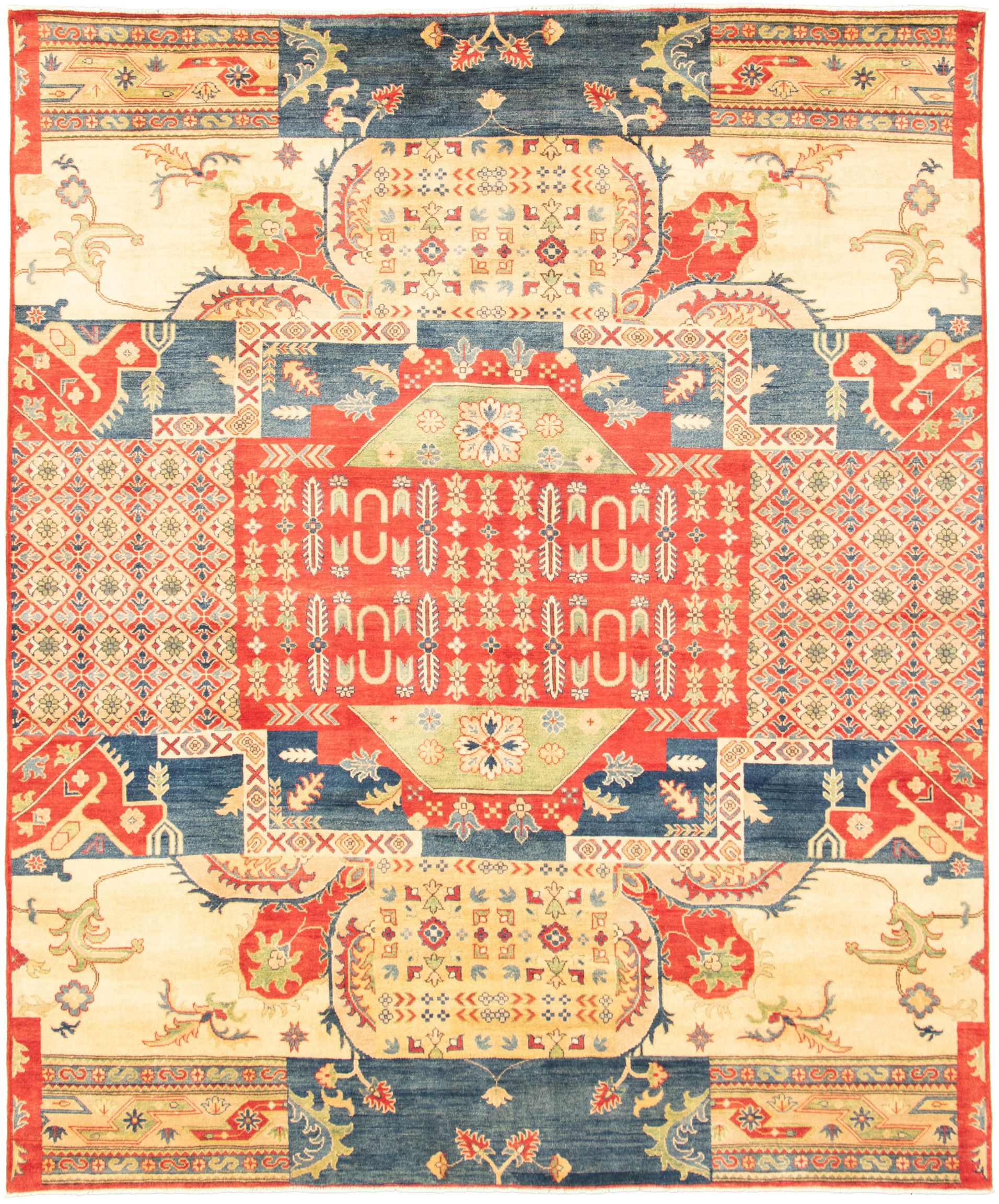 Hand-knotted Finest Gazni Red  Rug 8'0" x 9'9" Size: 8'0" x 9'9"  