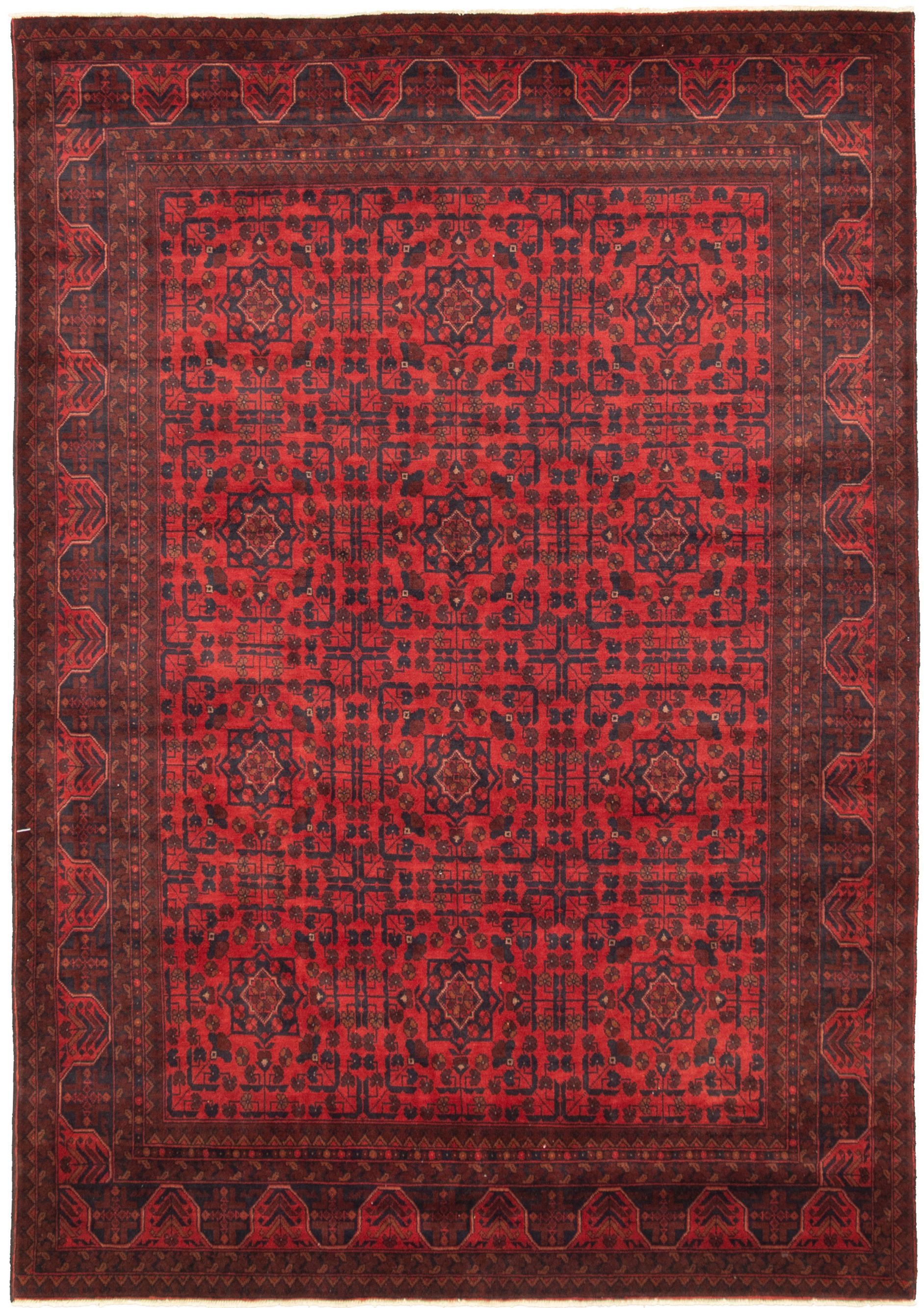 Hand-knotted Finest Khal Mohammadi Red  Rug 6'8" x 9'6"  Size: 6'8" x 9'6"  