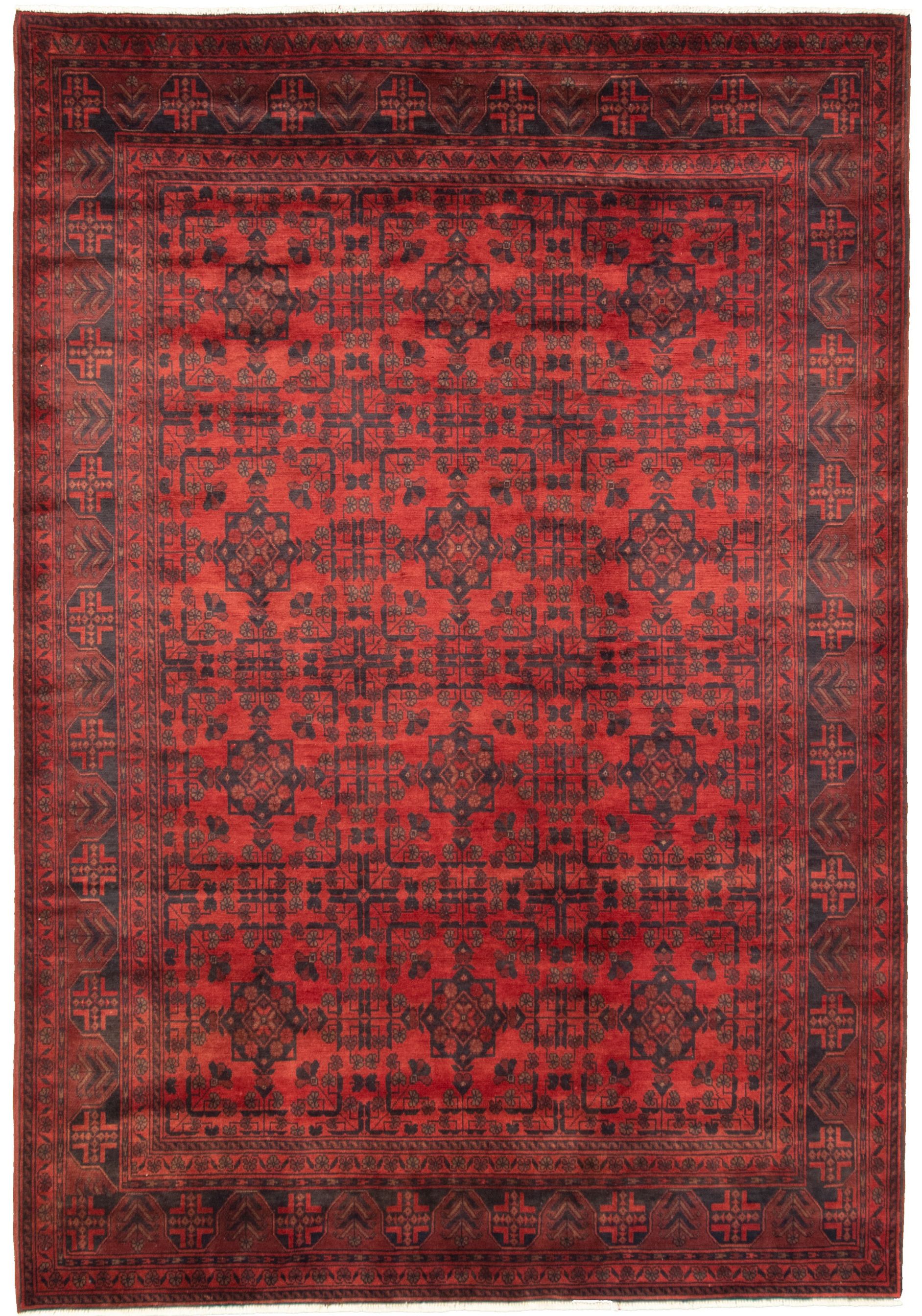 Hand-knotted Finest Khal Mohammadi Red  Rug 6'8" x 9'7"  Size: 6'8" x 9'7"  