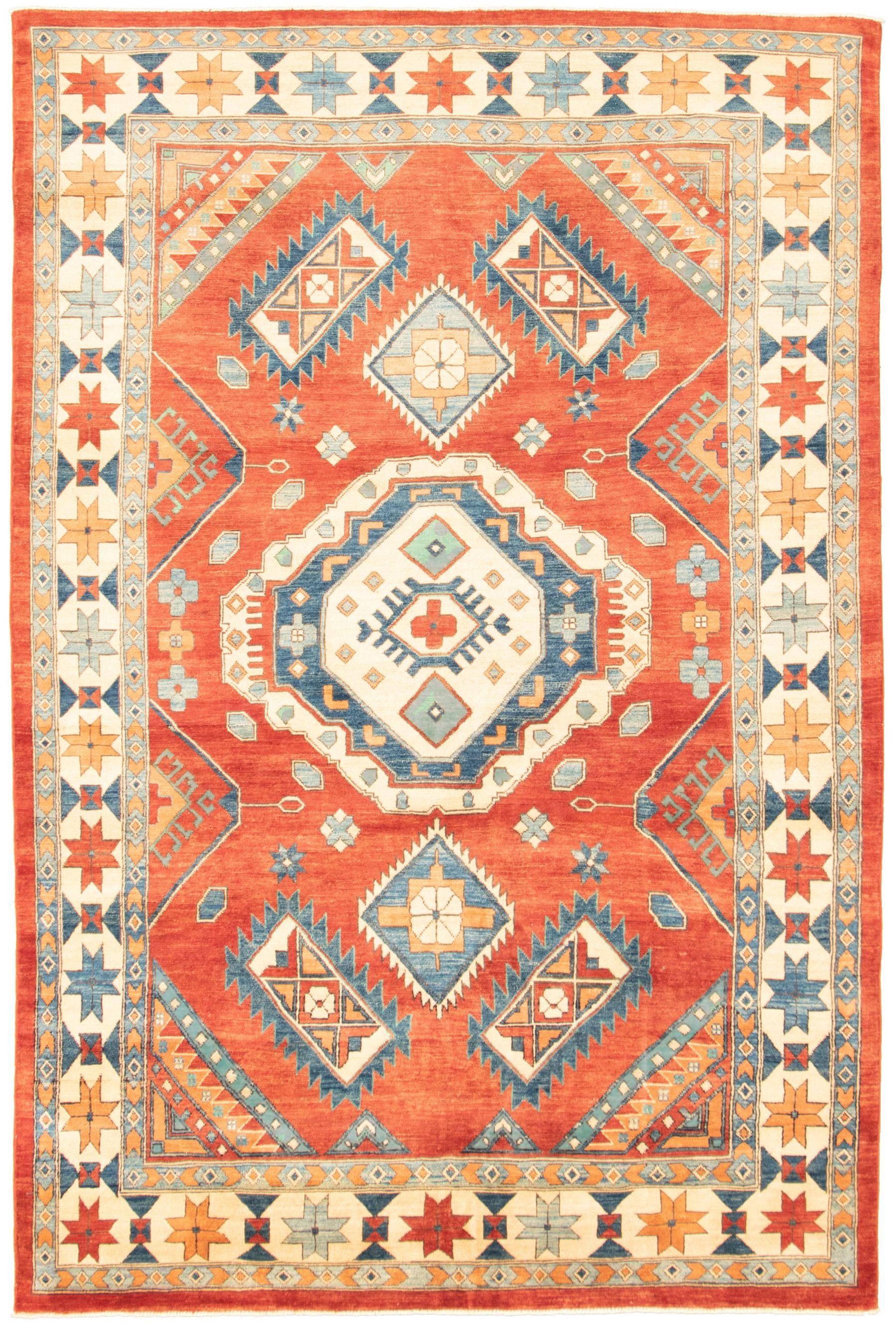 Hand-knotted Finest Gazni Red  Rug 6'5" x 9'10" Size: 6'5" x 9'10"  