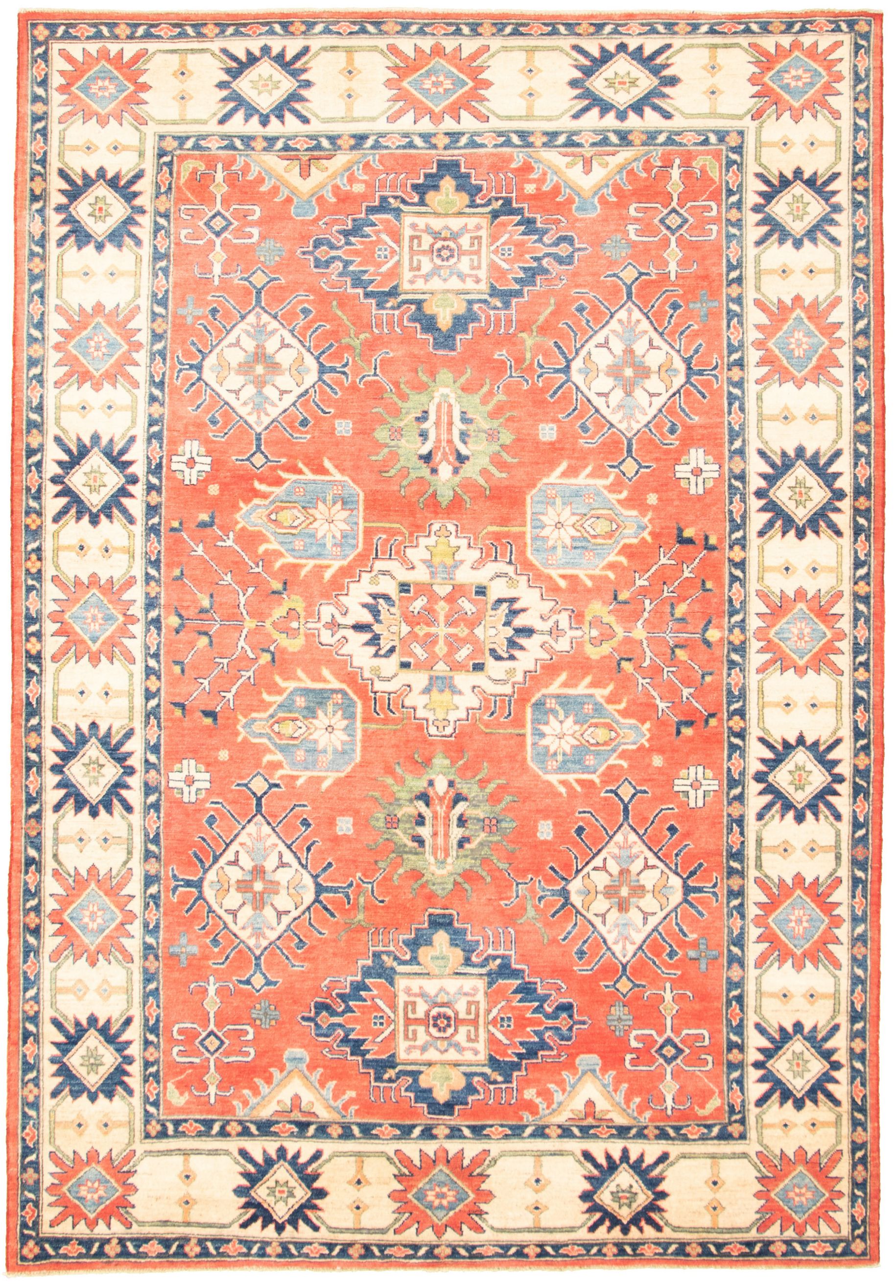 Hand-knotted Finest Gazni Red  Rug 6'6" x 9'8"  Size: 6'6" x 9'8"  