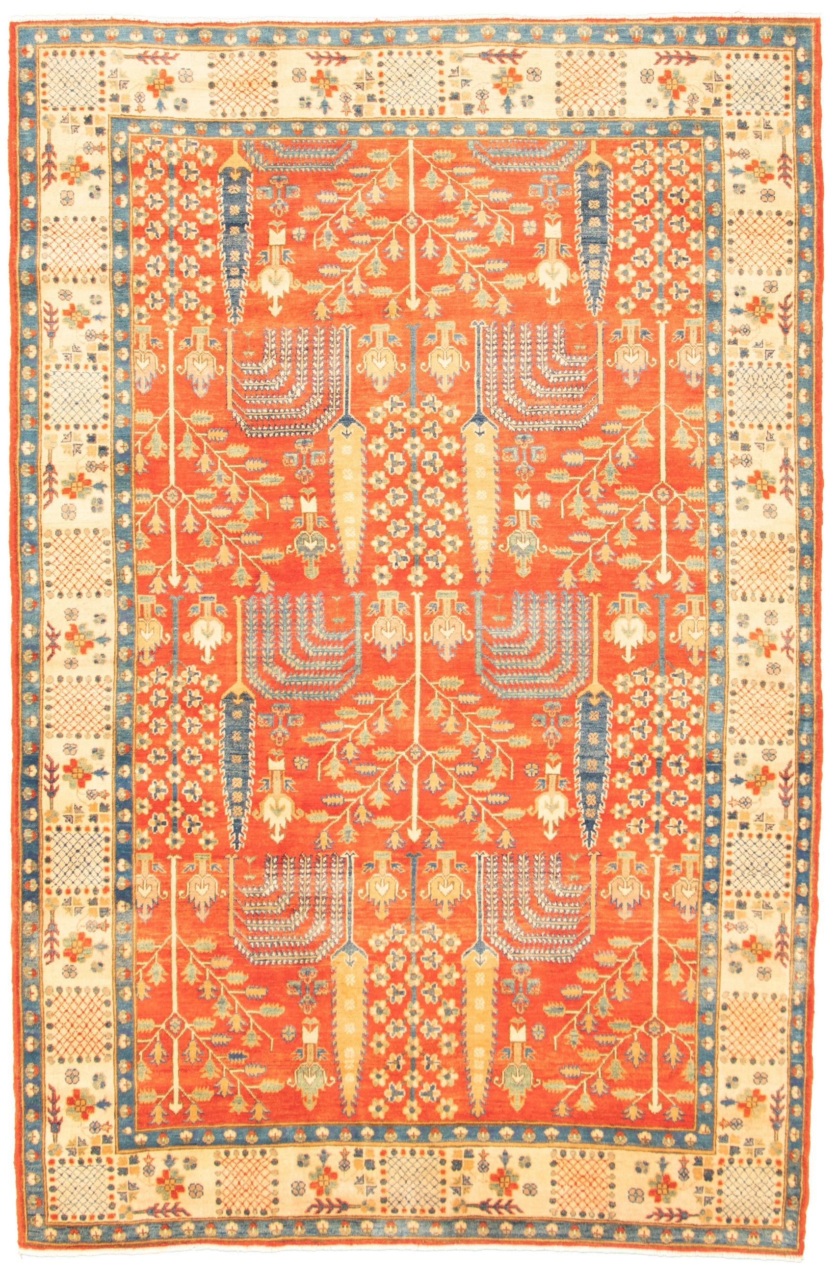 Hand-knotted Finest Gazni Red  Rug 6'5" x 10'0" Size: 6'5" x 10'0"  