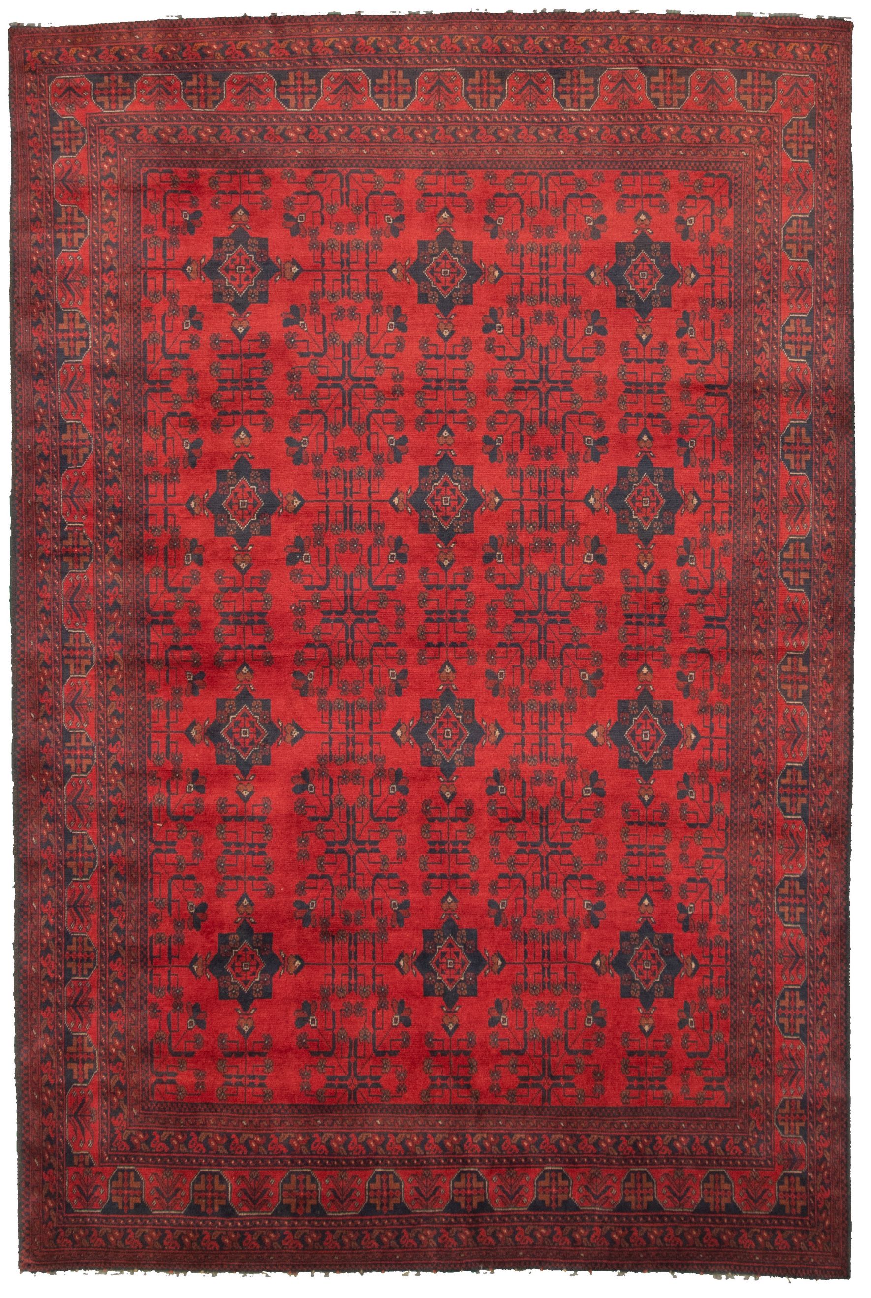 Hand-knotted Finest Khal Mohammadi Red  Rug 6'5" x 9'8"  Size: 6'5" x 9'8"  