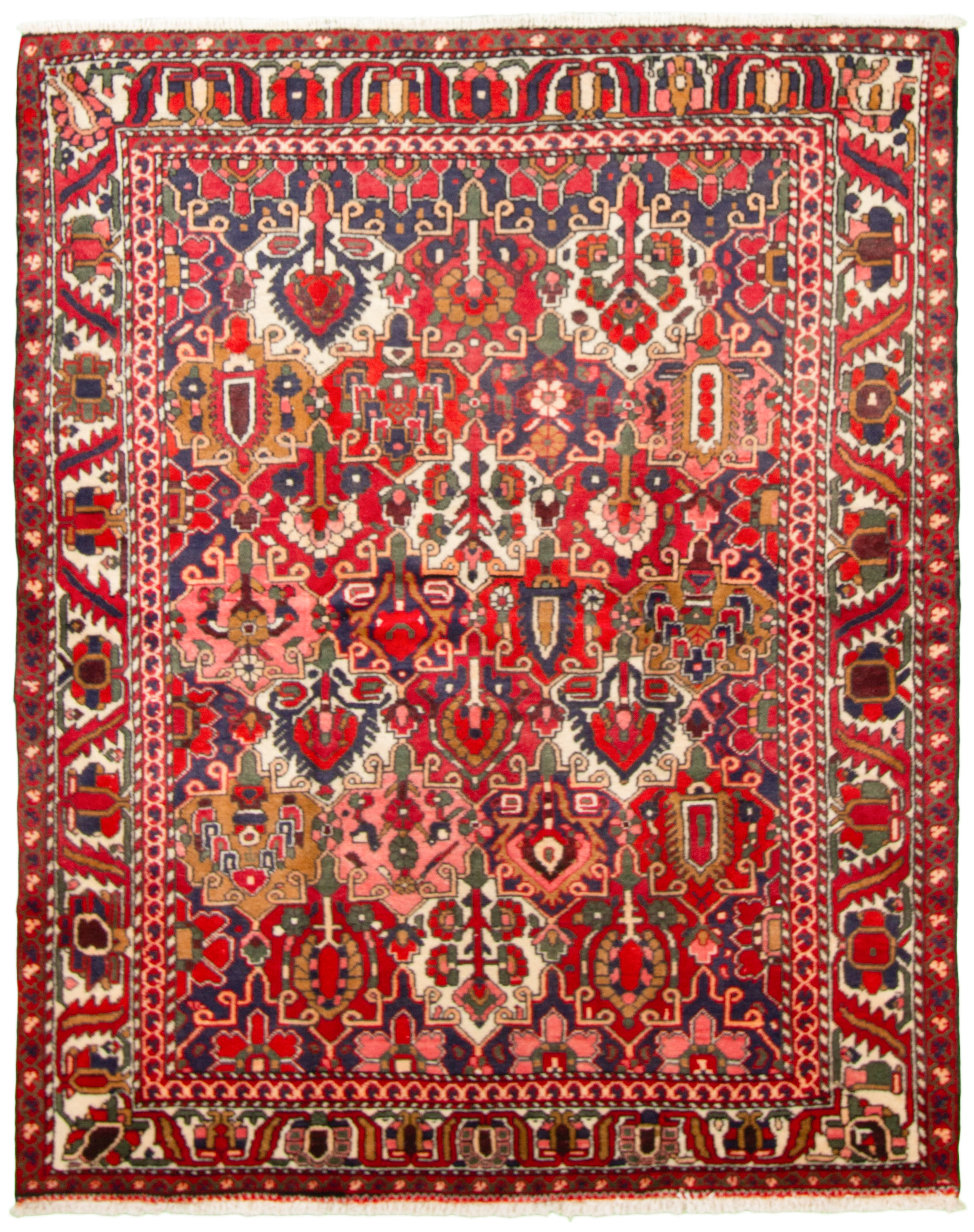 Hand-knotted Bakhtiar  Wool Rug 4'10" x 6'6" Size: 4'10" x 6'6"  