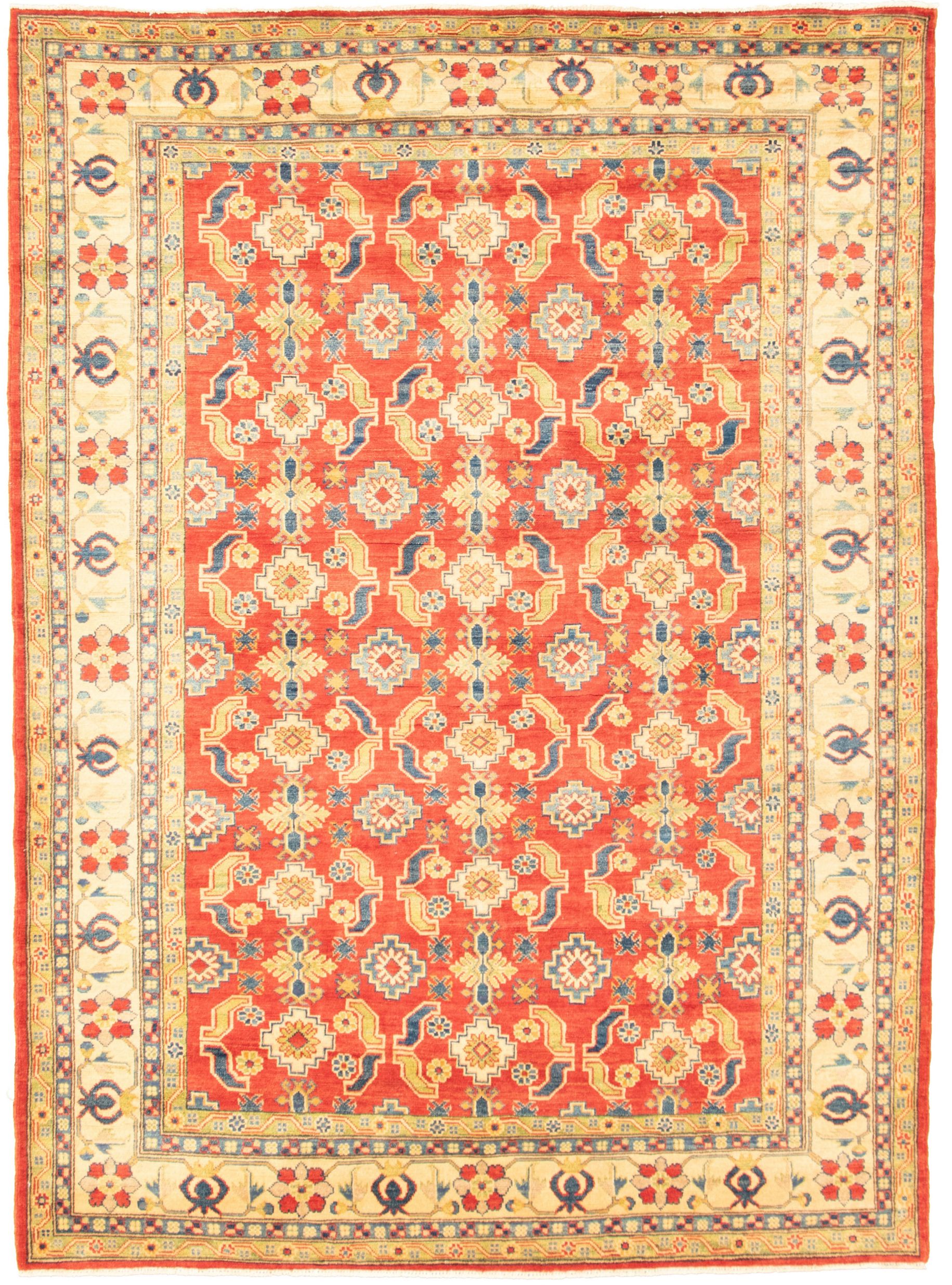 Hand-knotted Finest Gazni Red  Rug 6'7" x 9'1" Size: 6'7" x 9'1"  