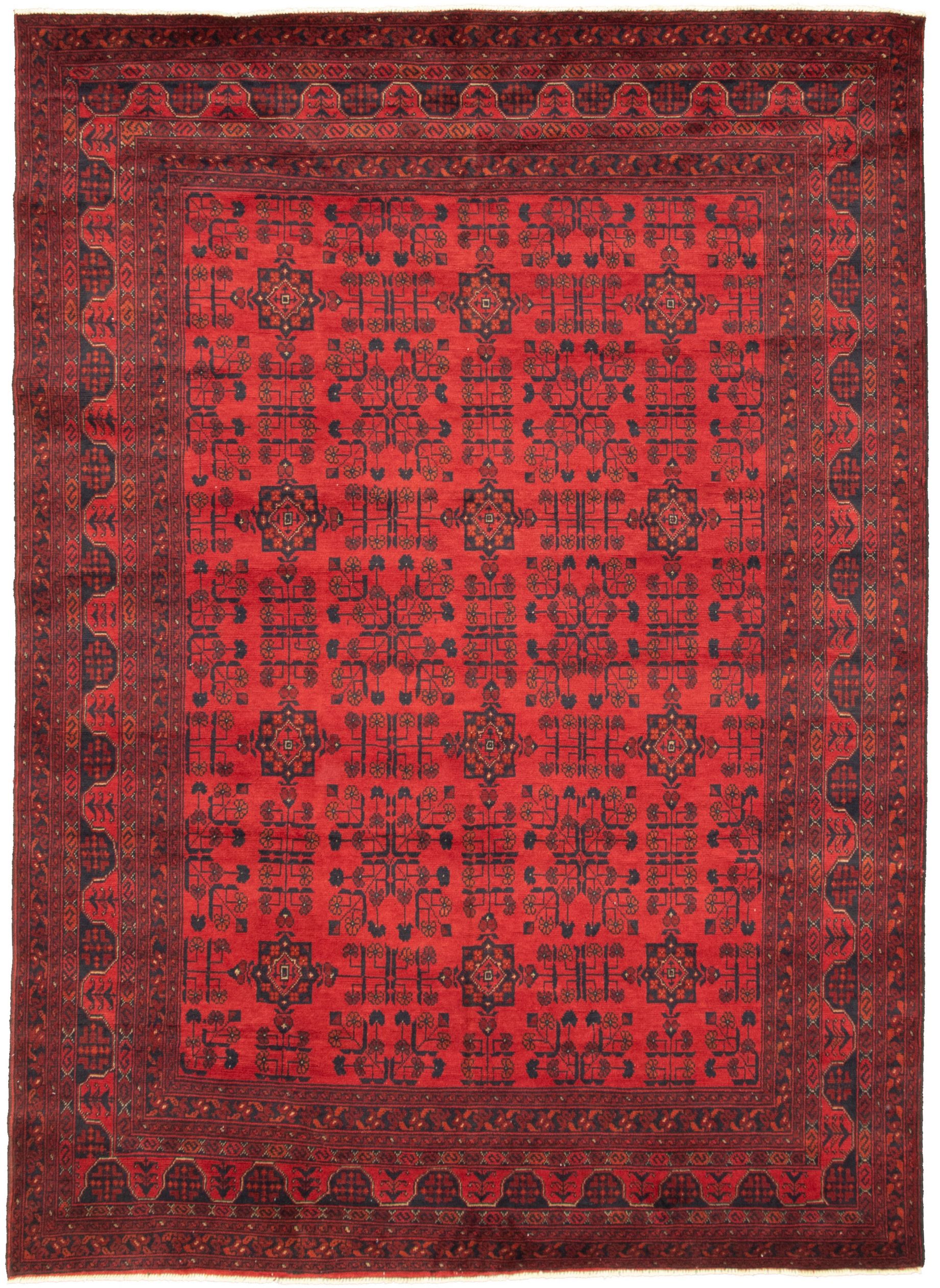 Hand-knotted Finest Khal Mohammadi Red  Rug 6'10" x 9'7" Size: 6'10" x 9'7"  