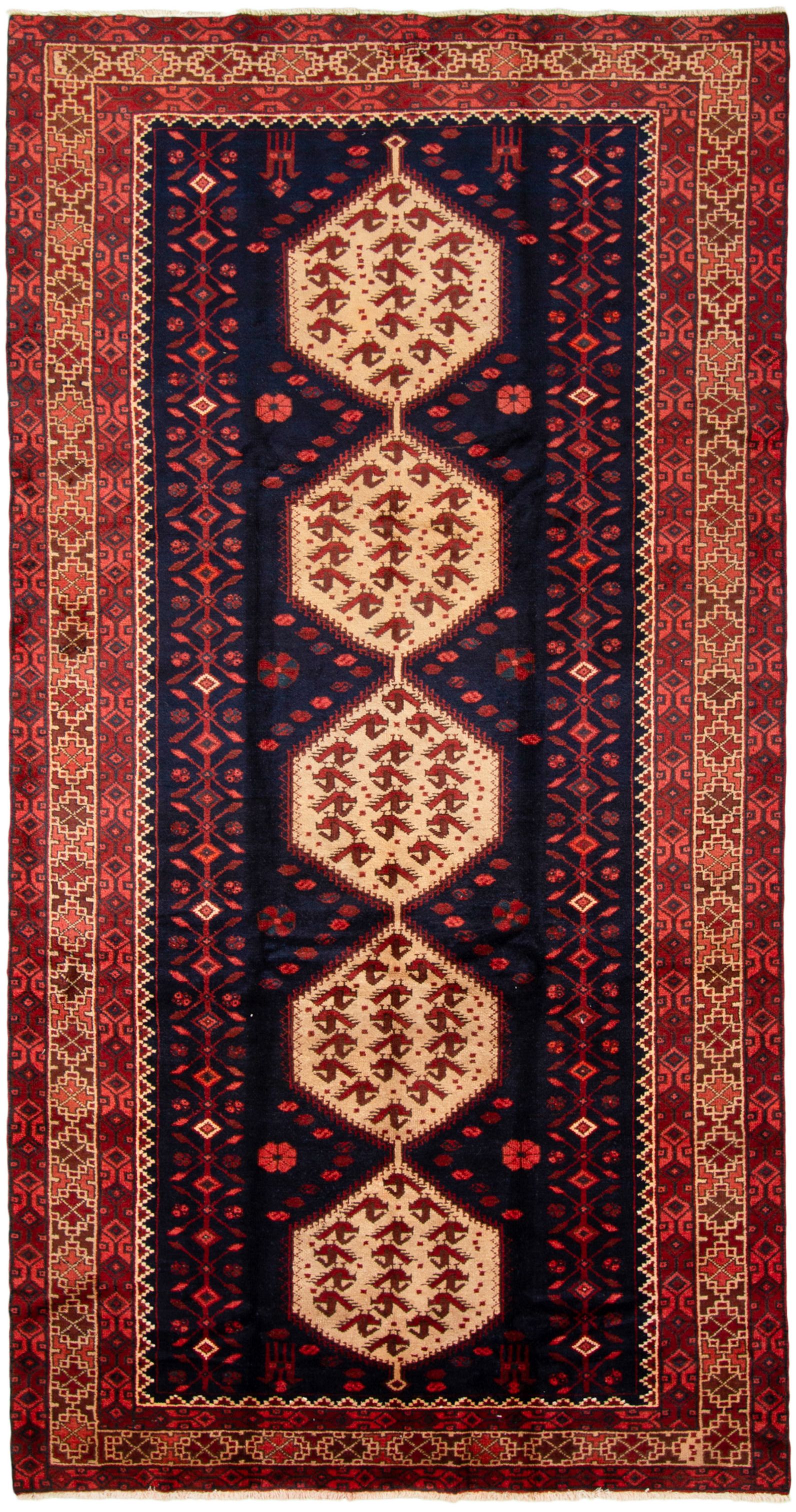 Hand-knotted Hamadan  Wool Rug 5'3" x 10'1" Size: 5'3" x 10'1"  