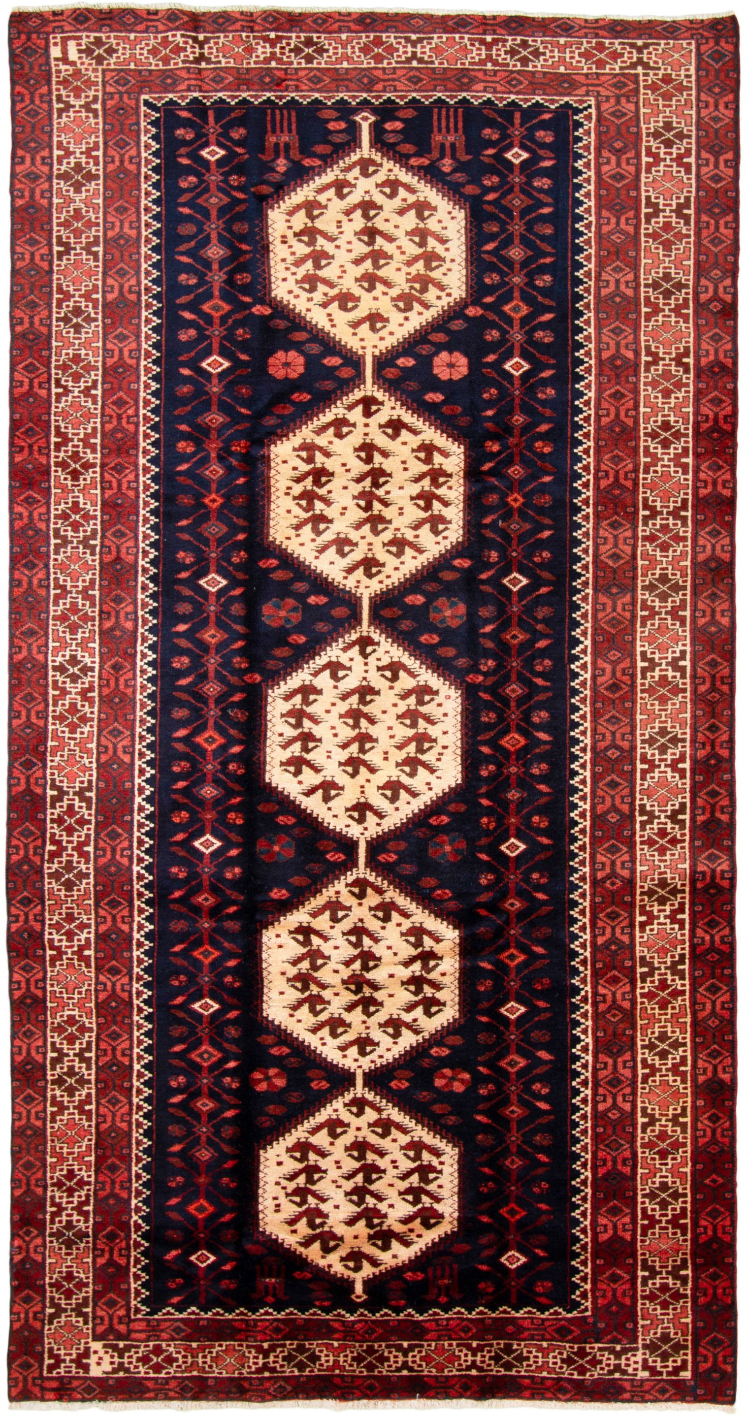 Hand-knotted Hamadan  Wool Rug 4'11" x 10'0"  Size: 4'11" x 10'0"  