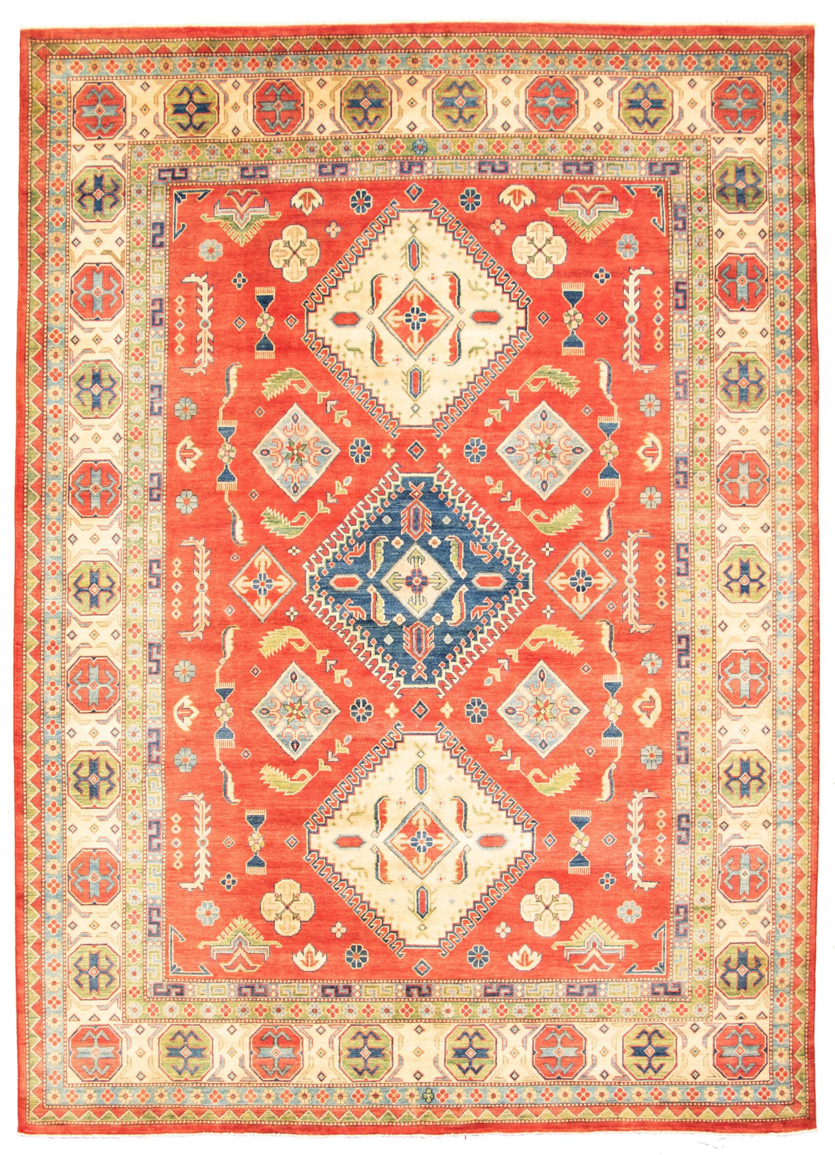 Hand-knotted Finest Gazni Red  Rug 8'9" x 12'2" Size: 8'9" x 12'2"  