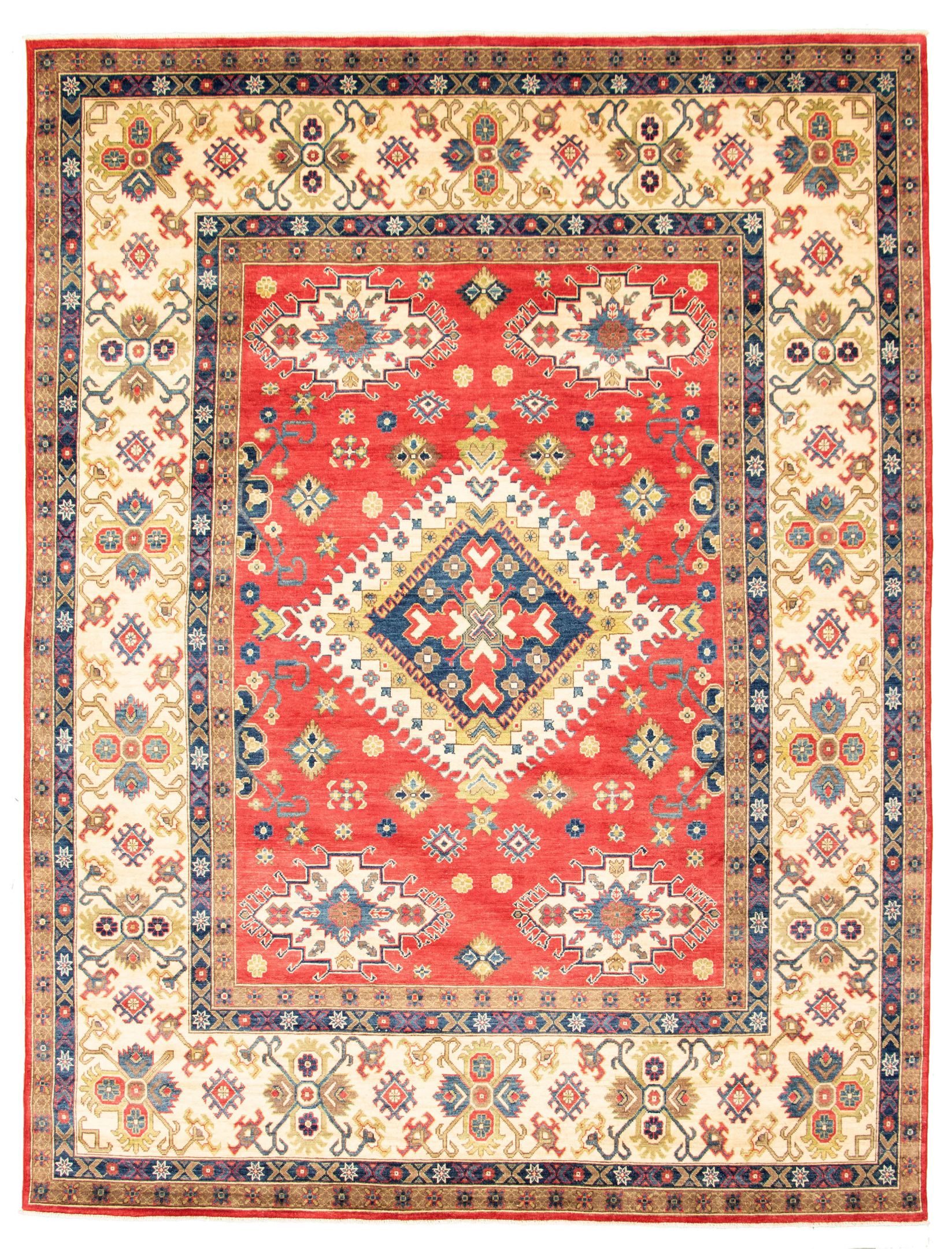 Hand-knotted Finest Gazni Red  Rug 8'11" x 11'7" Size: 8'11" x 11'7"  