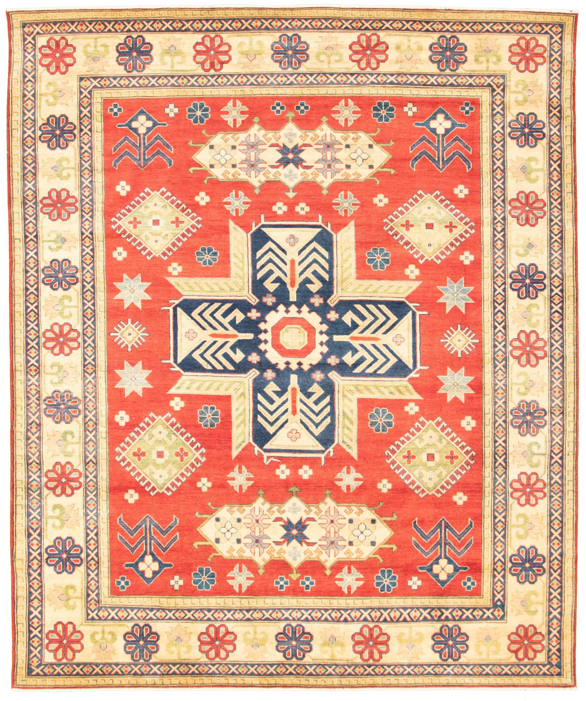 Hand-knotted Finest Gazni Red  Rug 8'2" x 9'10"  Size: 8'2" x 9'10"  