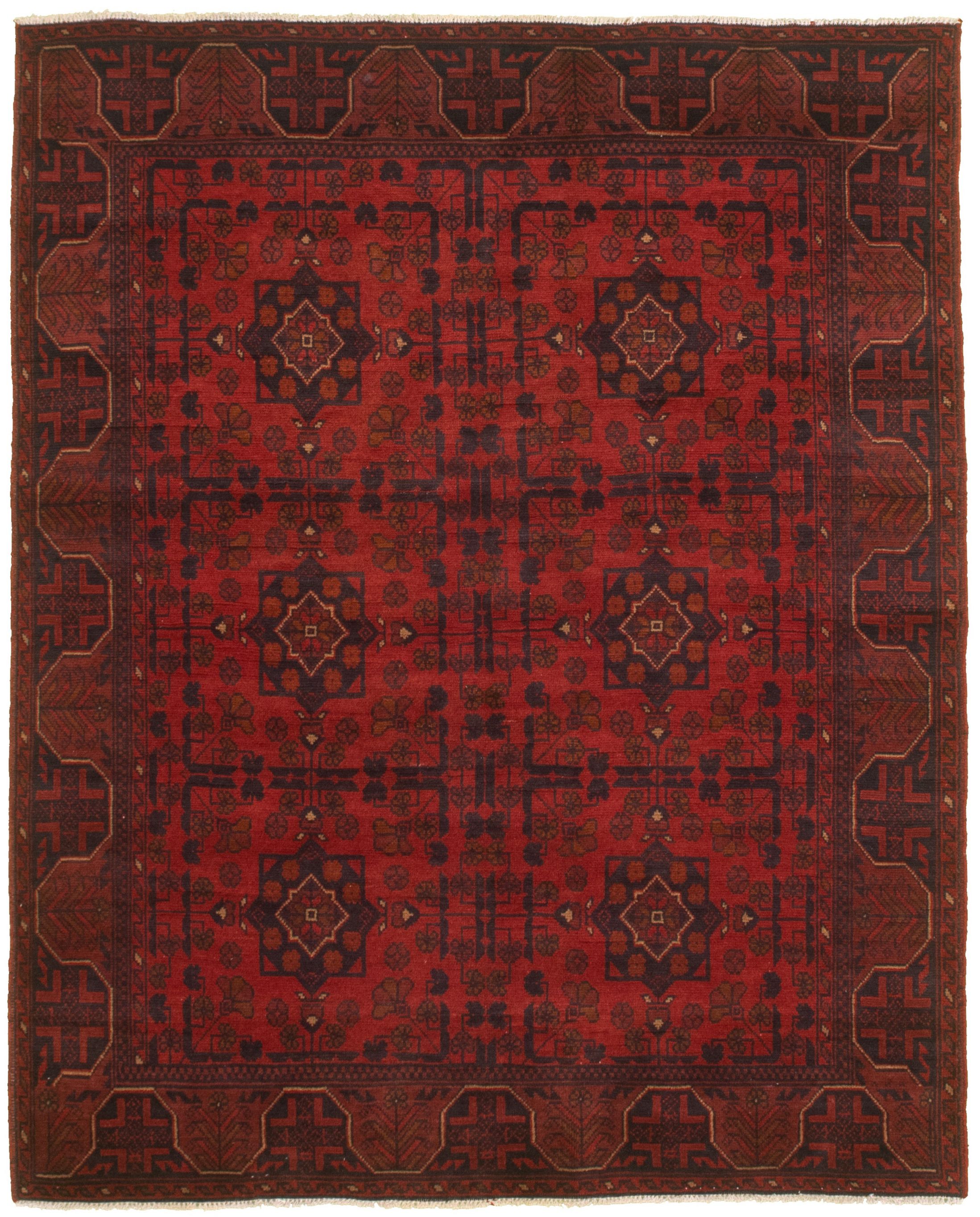 Hand-knotted Finest Khal Mohammadi Red  Rug 5'1" x 6'4" Size: 5'1" x 6'4"  