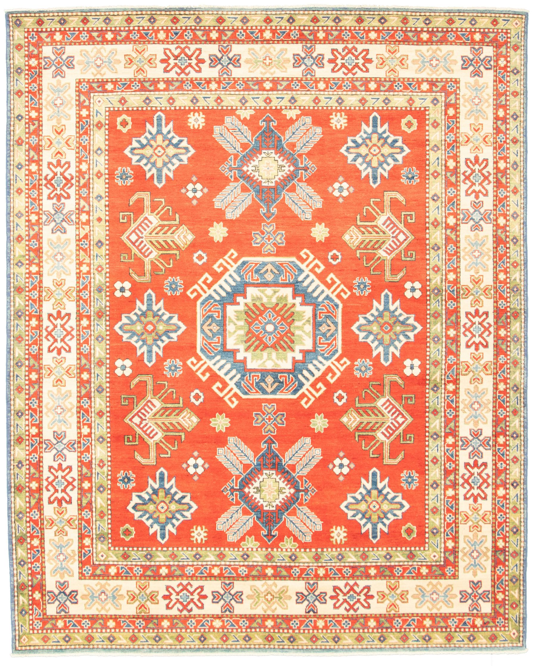 Hand-knotted Finest Gazni Red  Rug 7'11" x 9'10" Size: 7'11" x 9'10"  