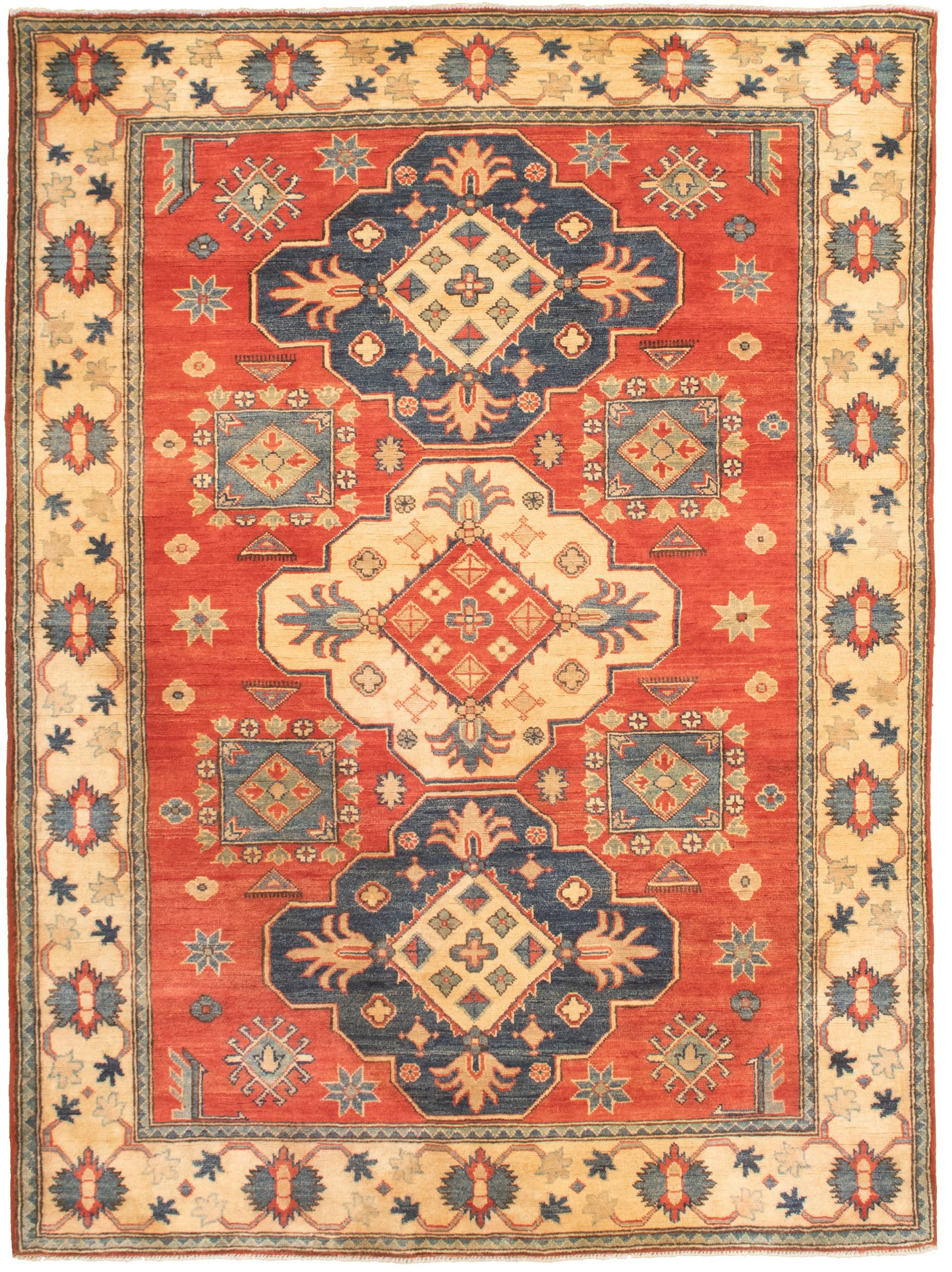 Hand-knotted Finest Gazni Red  Rug 5'7" x 7'10" Size: 5'7" x 7'10"  