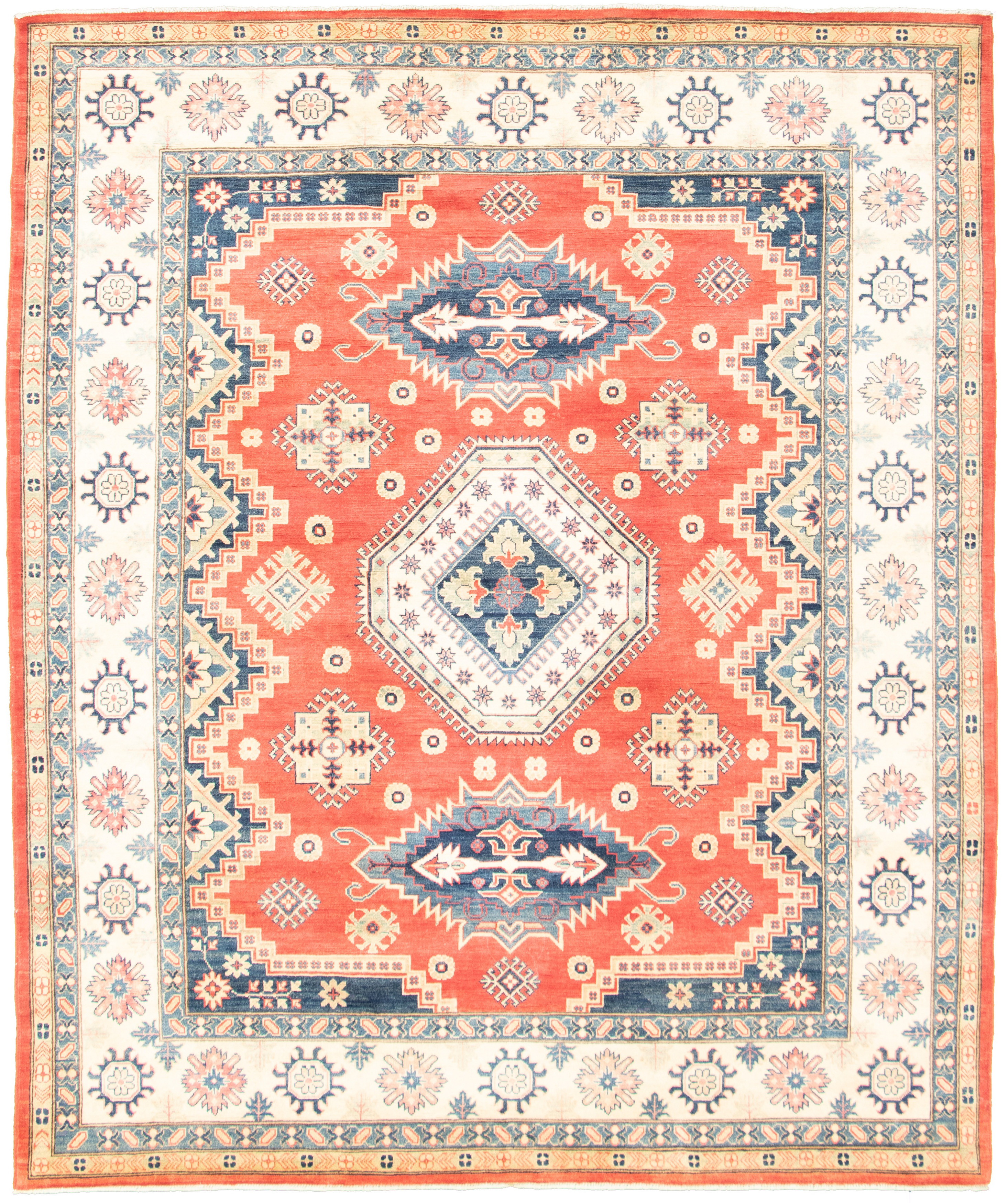 Hand-knotted Finest Gazni Red  Rug 8'2" x 9'9" Size: 8'2" x 9'9"  