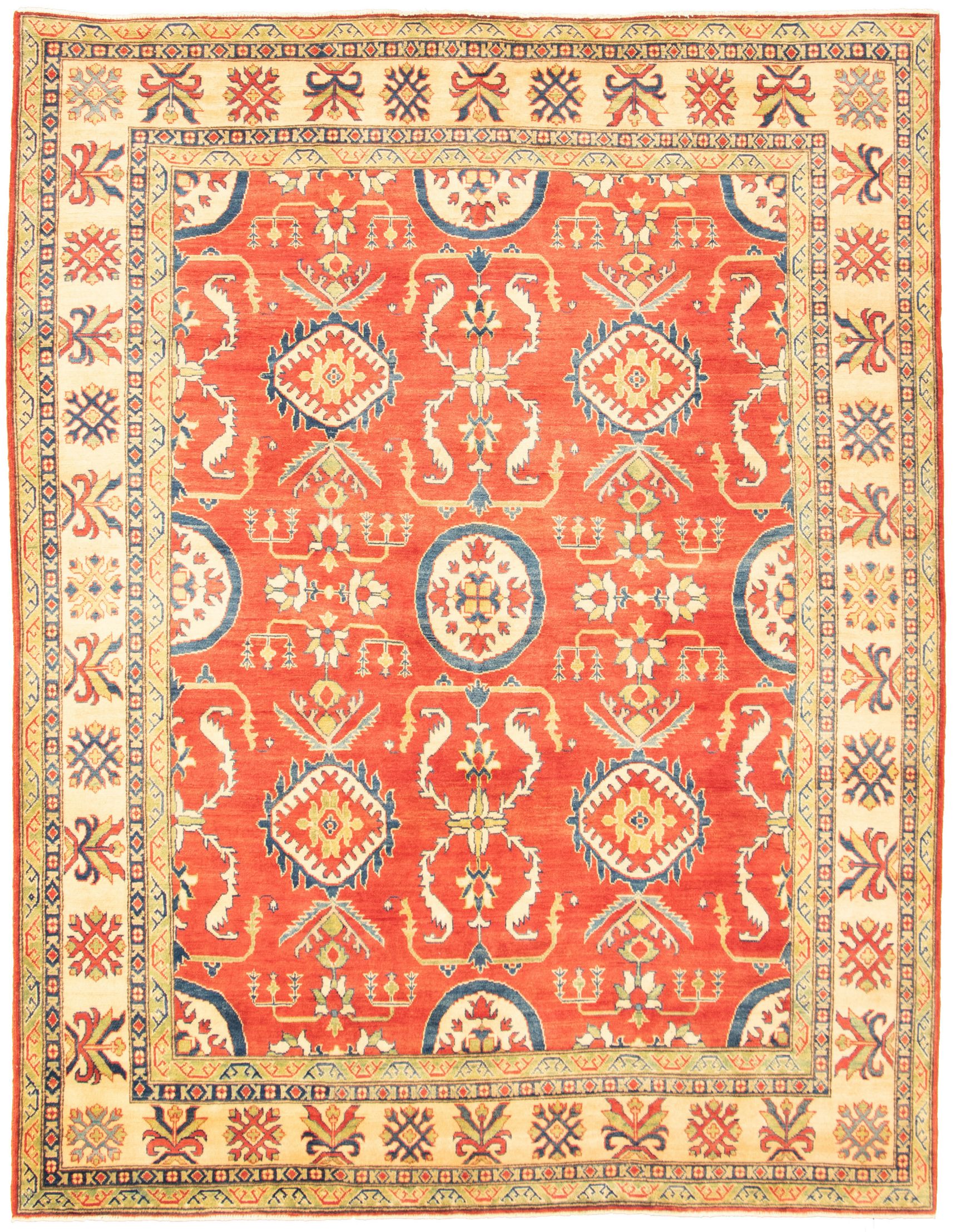 Hand-knotted Finest Gazni Red  Rug 8'0" x 10'5" Size: 8'0" x 10'5"  
