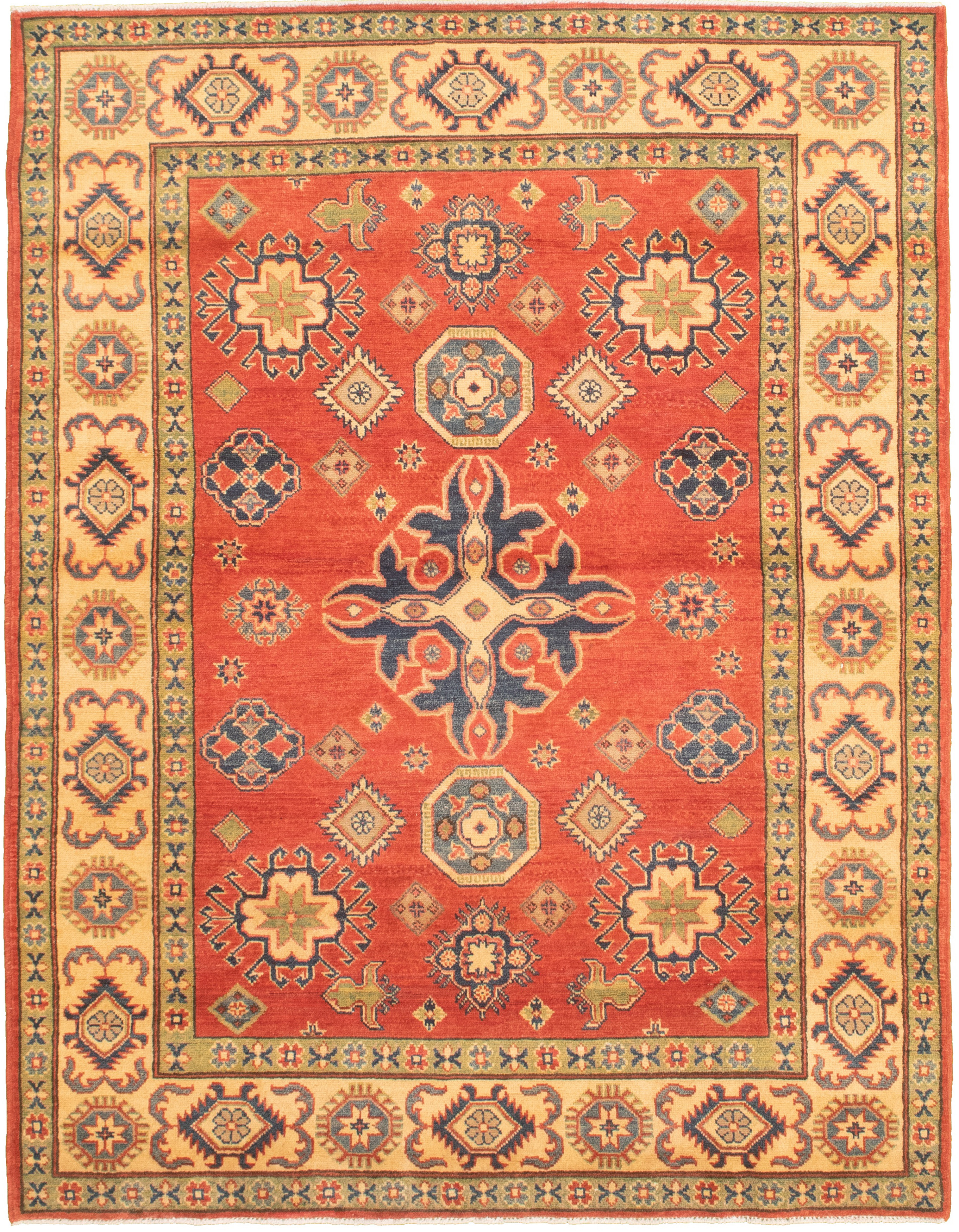 Hand-knotted Finest Gazni Red  Rug 5'1" x 6'8" Size: 5'1" x 6'8"  