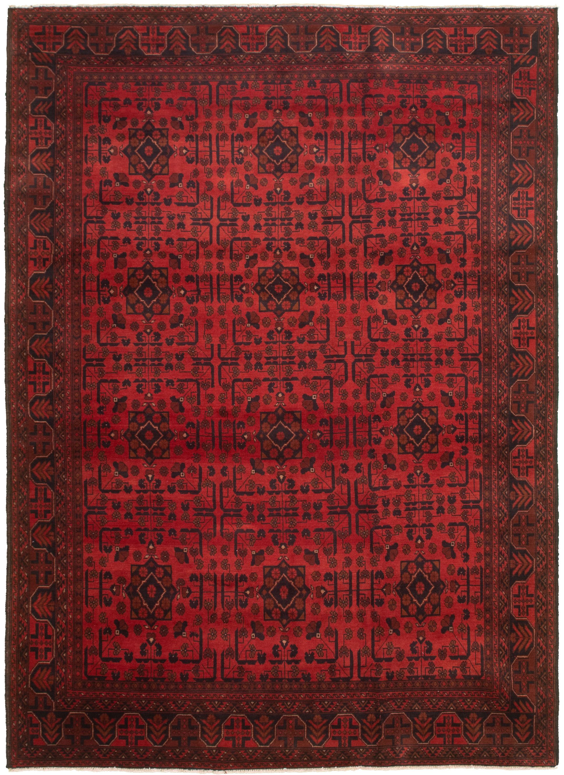 Hand-knotted Finest Khal Mohammadi Red  Rug 6'9" x 9'6"  Size: 6'9" x 9'6"  