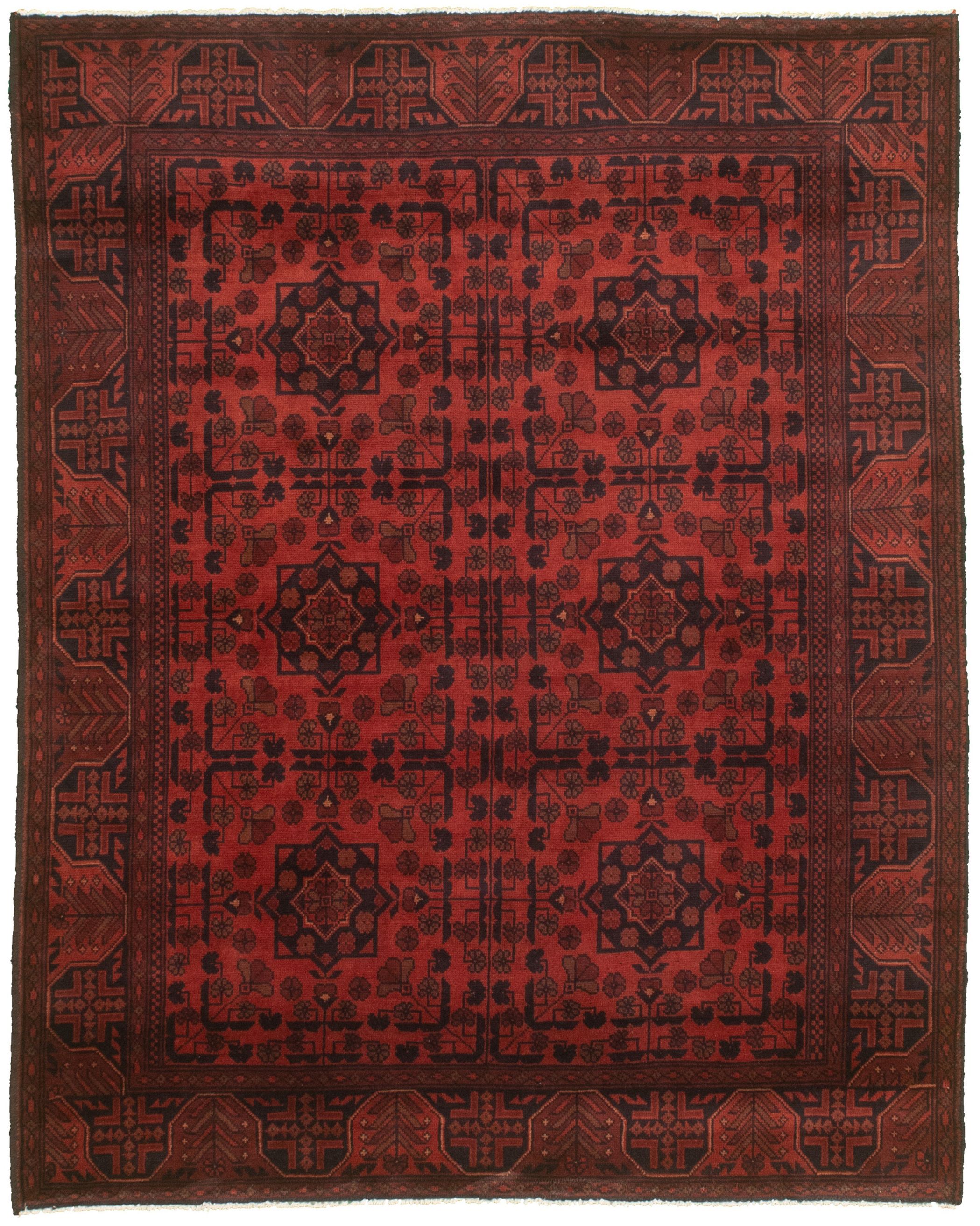 Hand-knotted Finest Khal Mohammadi Red  Rug 4'11" x 6'3" Size: 4'11" x 6'3"  