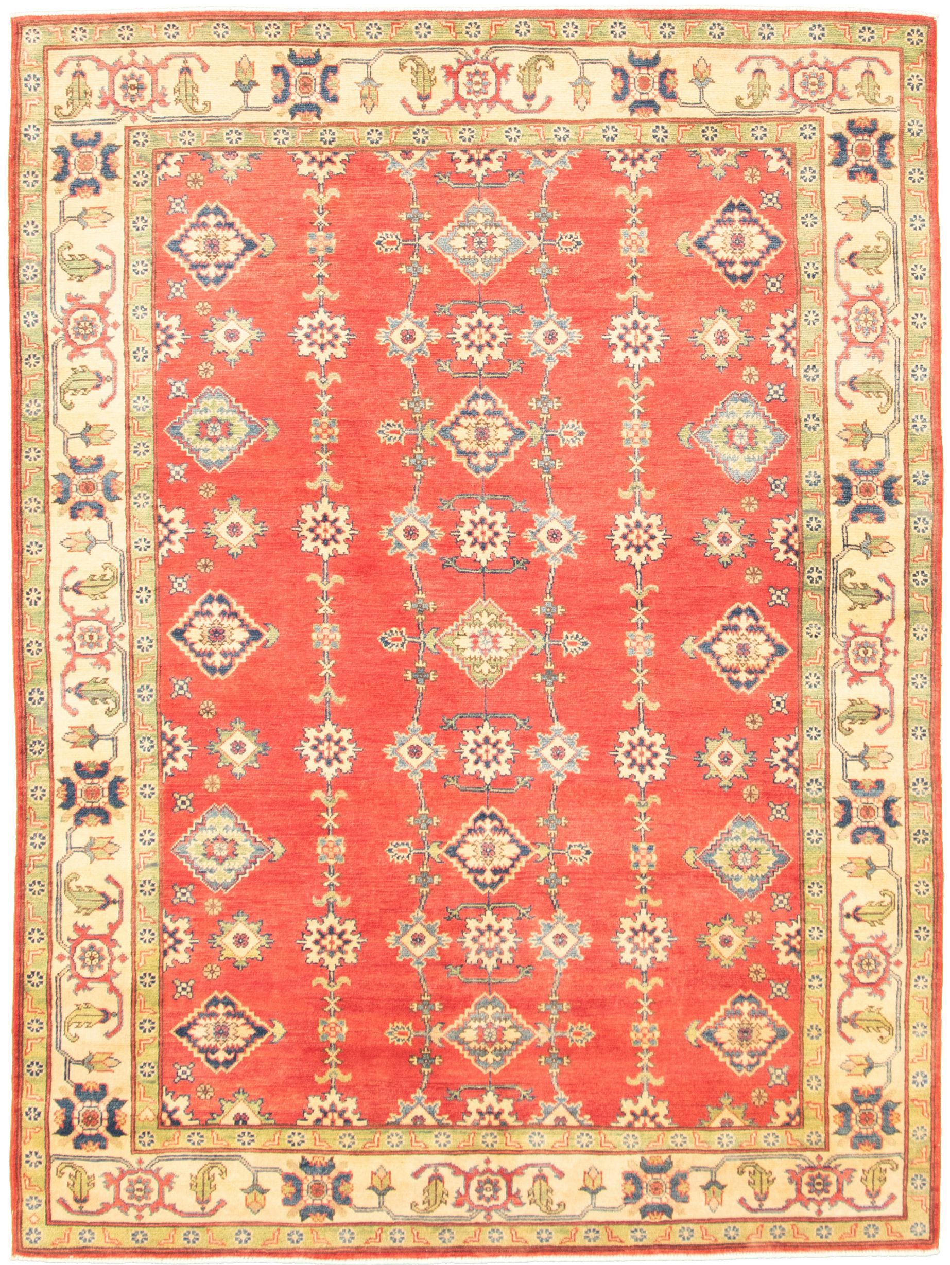 Hand-knotted Finest Gazni Red  Rug 6'2" x 8'5" Size: 6'2" x 8'5"  