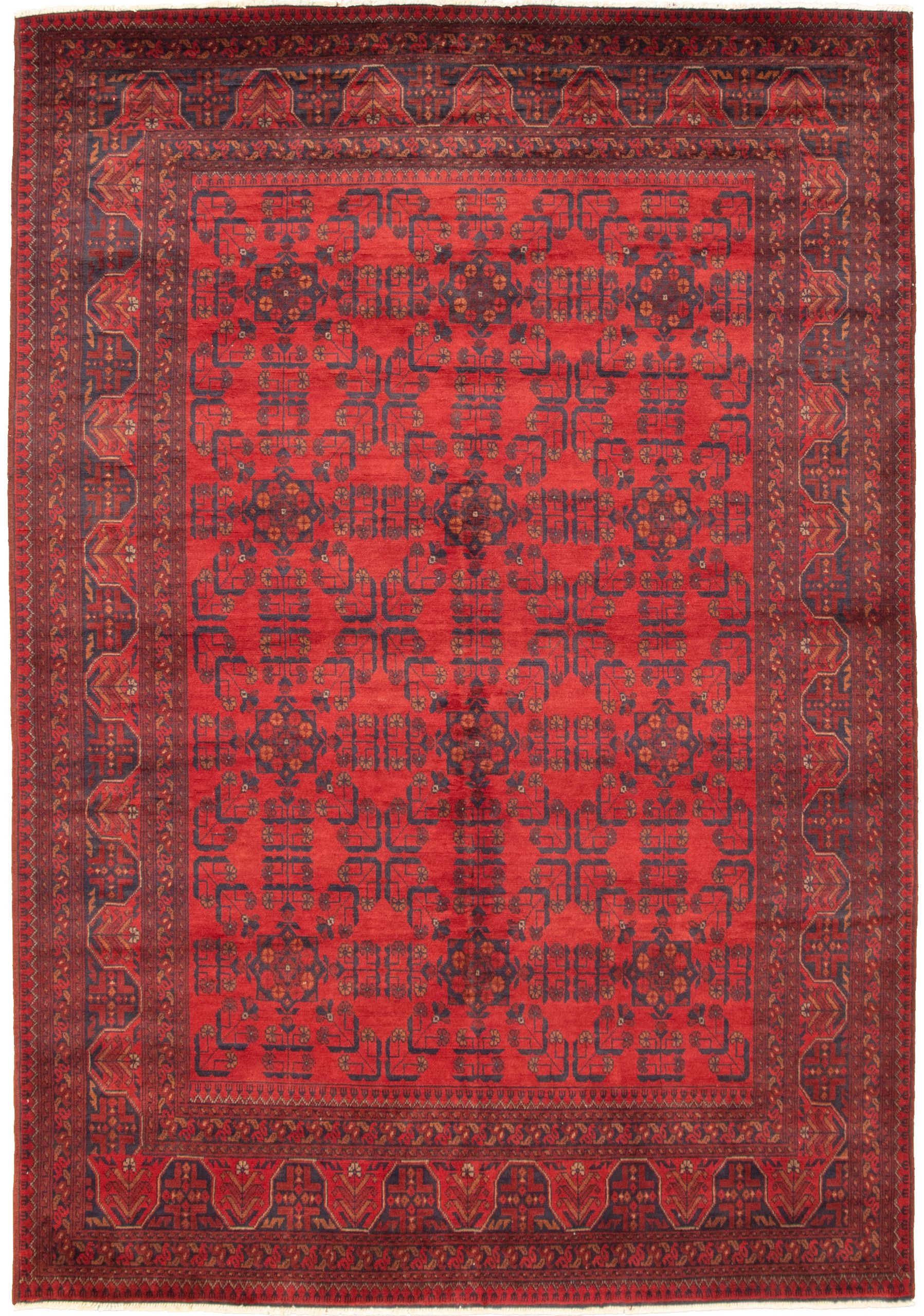 Hand-knotted Finest Khal Mohammadi Red  Rug 6'9" x 9'7" Size: 6'9" x 9'7"  