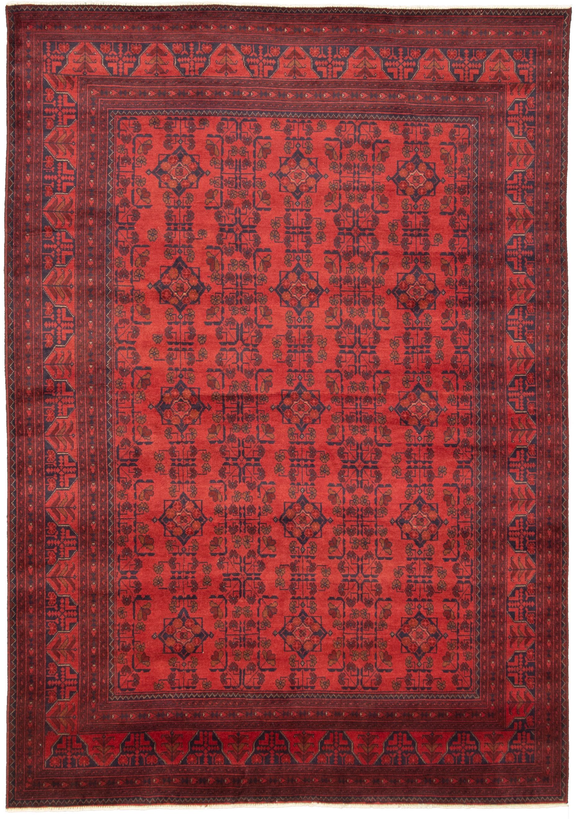 Hand-knotted Finest Khal Mohammadi Red  Rug 6'7" x 9'6"  Size: 6'7" x 9'6"  