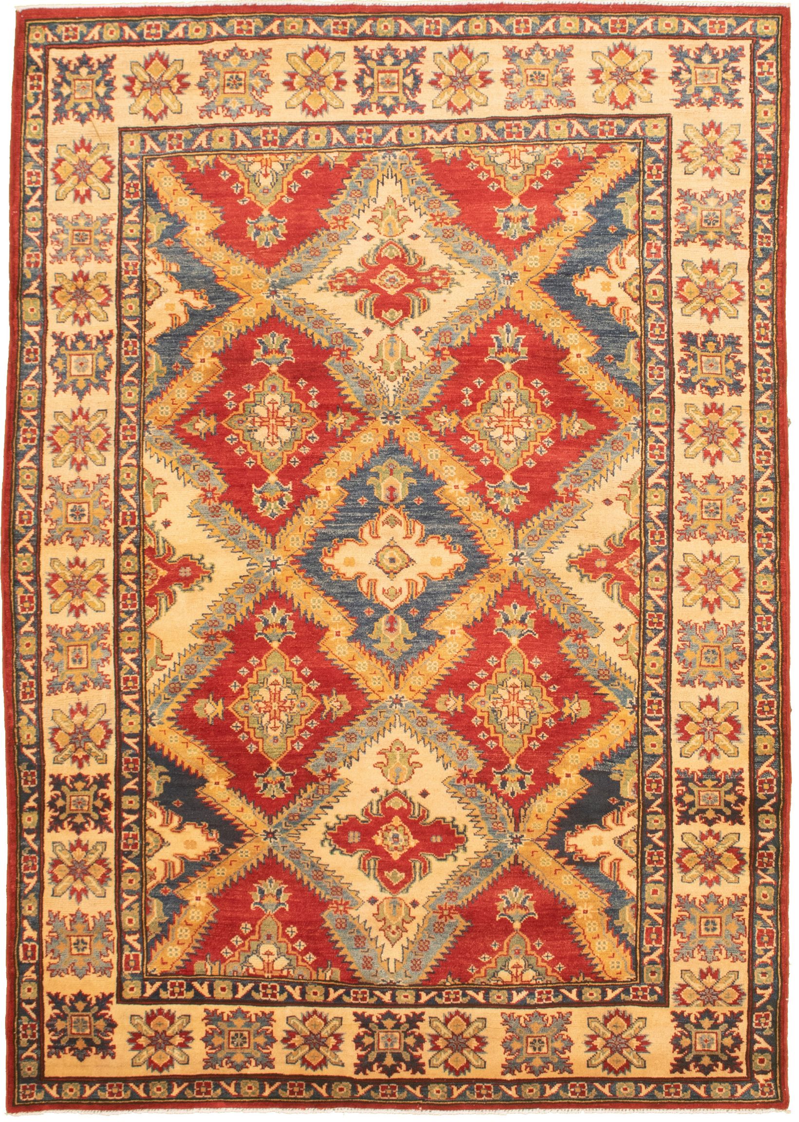 Hand-knotted Finest Gazni Red  Rug 5'10" x 8'3" Size: 5'10" x 8'3"  
