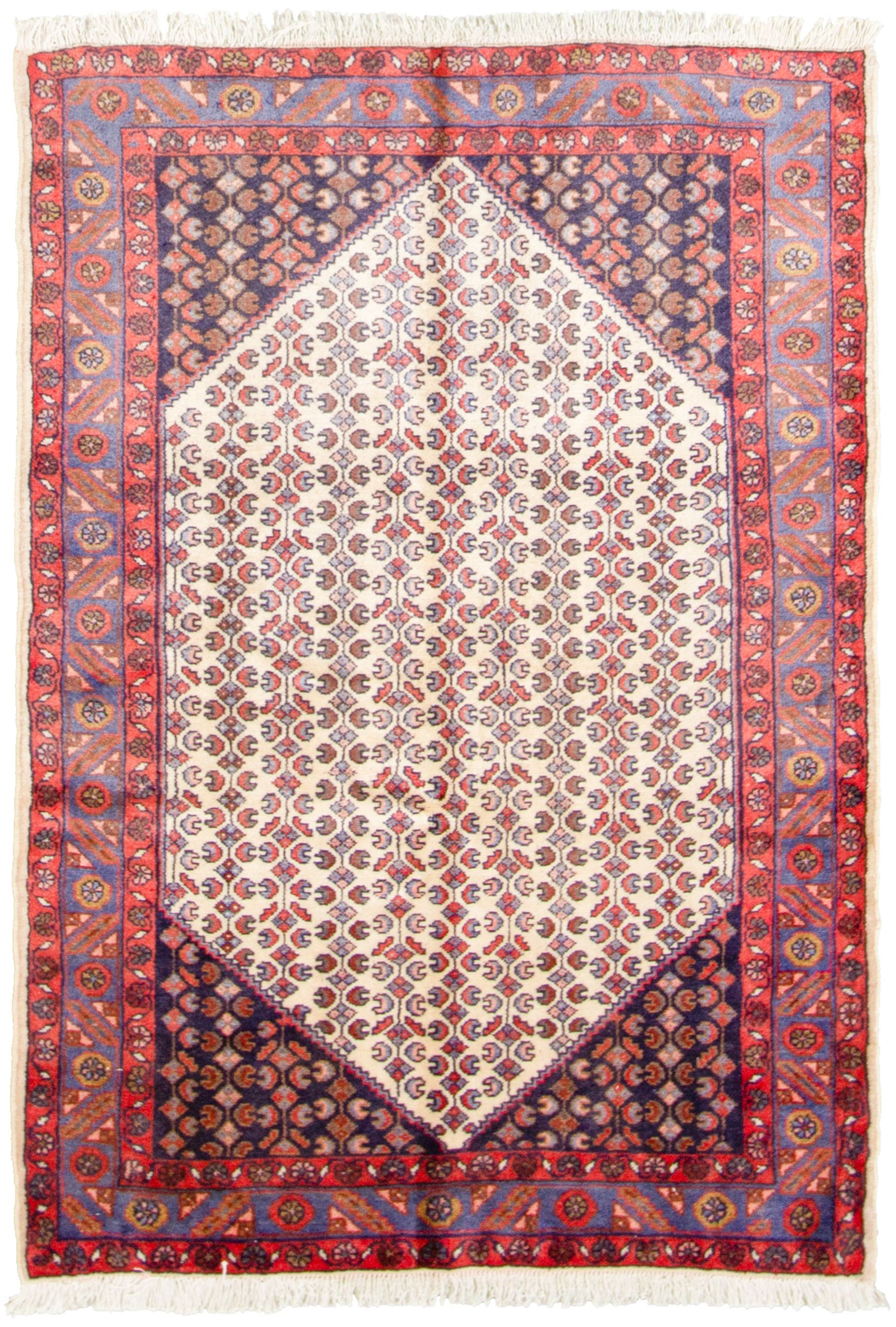 Hand-knotted Hamadan  Wool Rug 3'4" x 4'9"  Size: 3'4" x 4'9"  