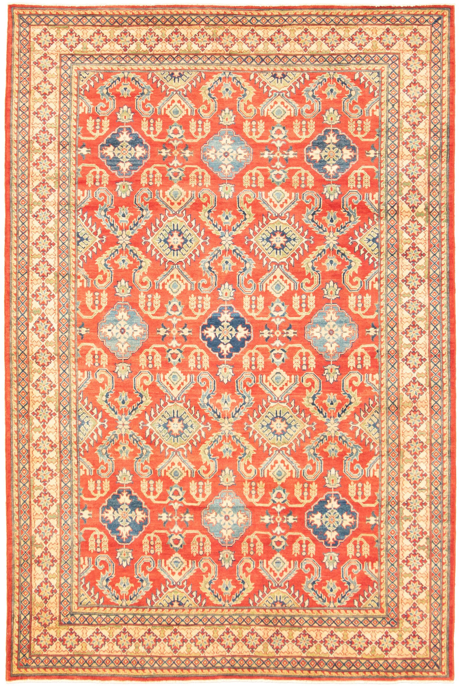Hand-knotted Finest Gazni Red  Rug 6'8" x 10'3" Size: 6'8" x 10'3"  