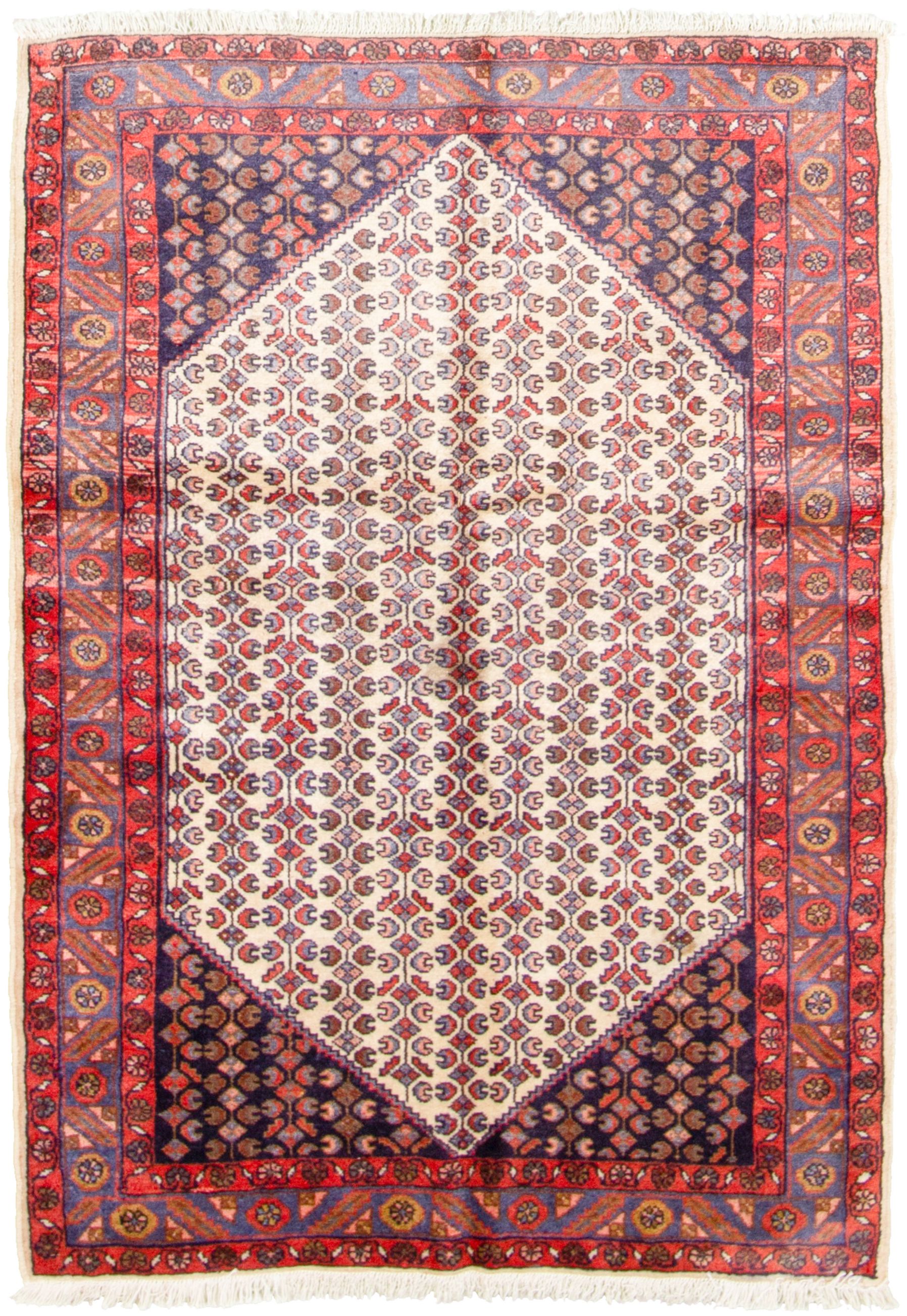 Hand-knotted Hamadan  Wool Rug 3'5" x 4'10"  Size: 3'5" x 4'10"  