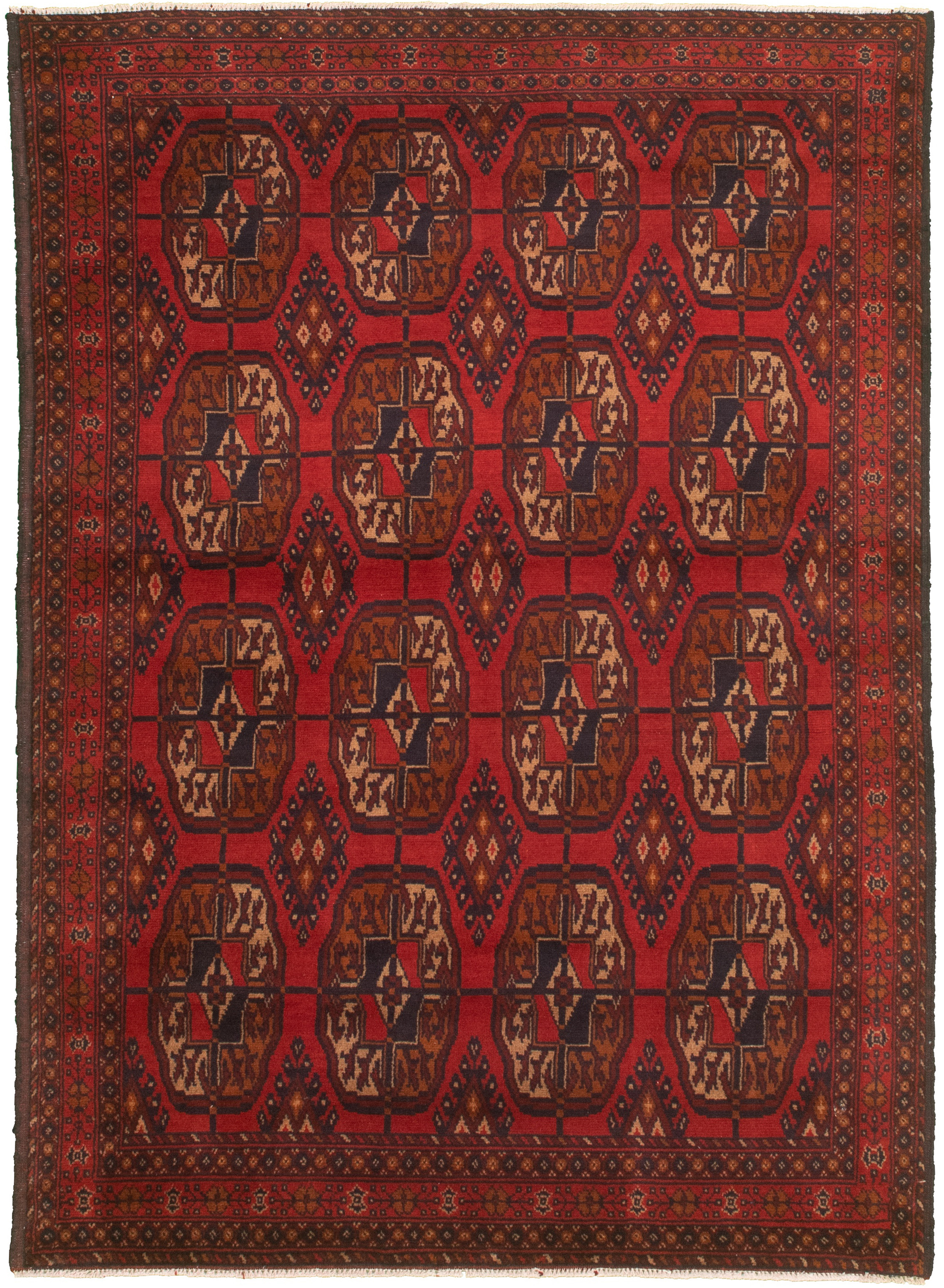Hand-knotted Finest Khal Mohammadi Red  Rug 4'7" x 6'8" Size: 4'7" x 6'8"  