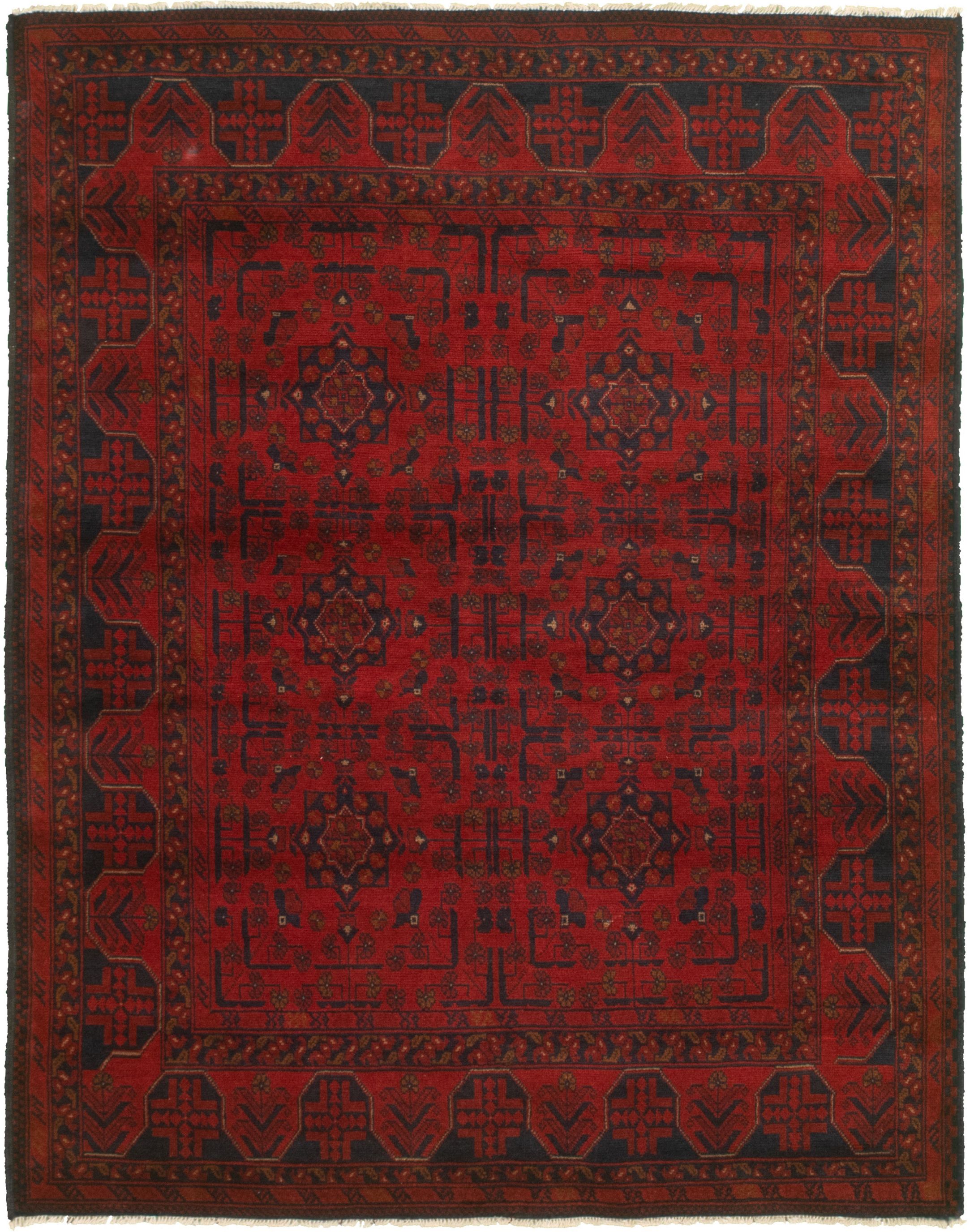 Hand-knotted Finest Khal Mohammadi Red  Rug 5'0" x 6'7" Size: 5'0" x 6'7"  