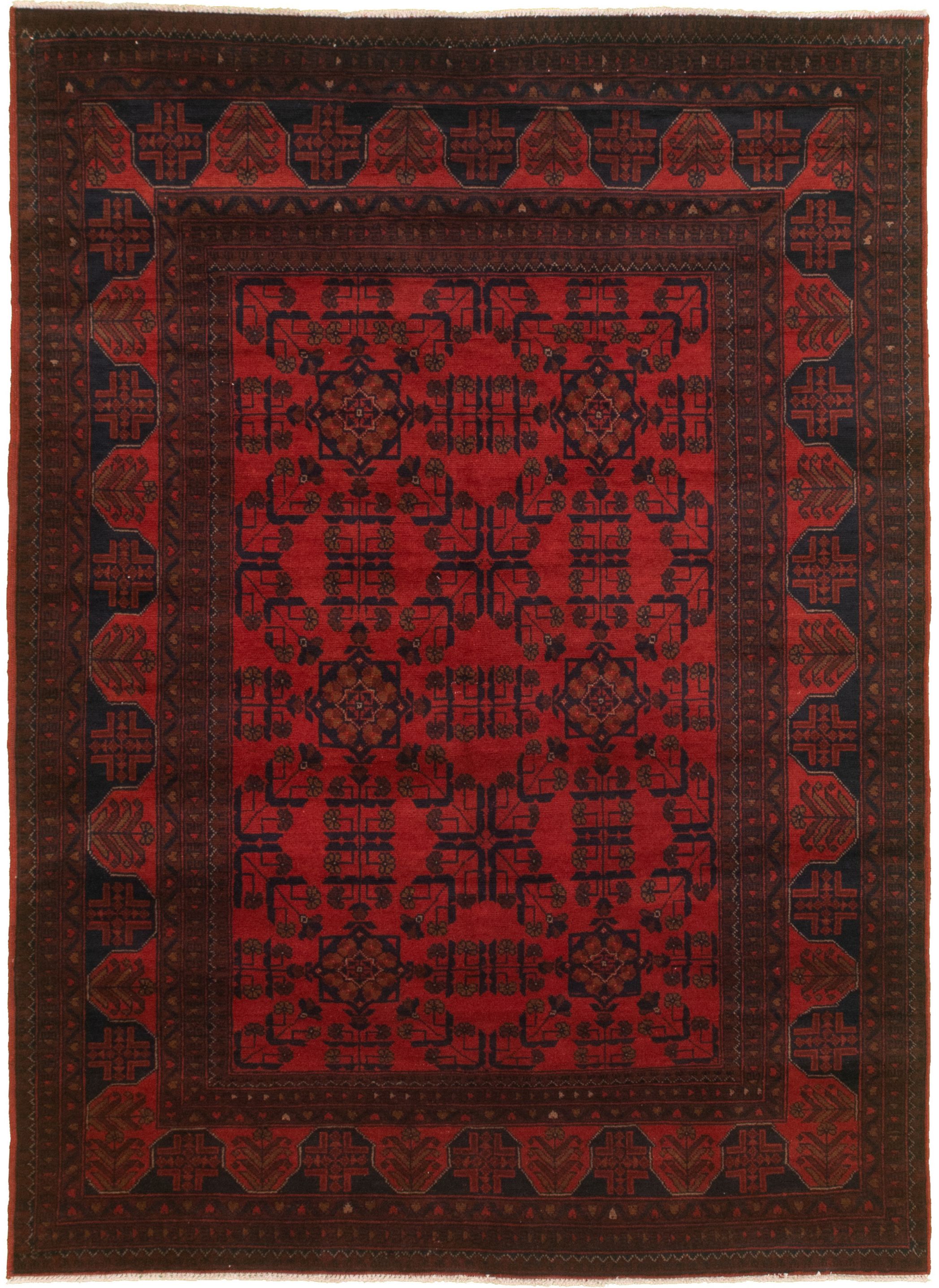 Hand-knotted Finest Khal Mohammadi Red  Rug 5'2" x 7'2" Size: 5'2" x 7'2"  
